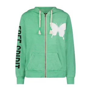 Free Spirit Green Zip Up Sweatshirt