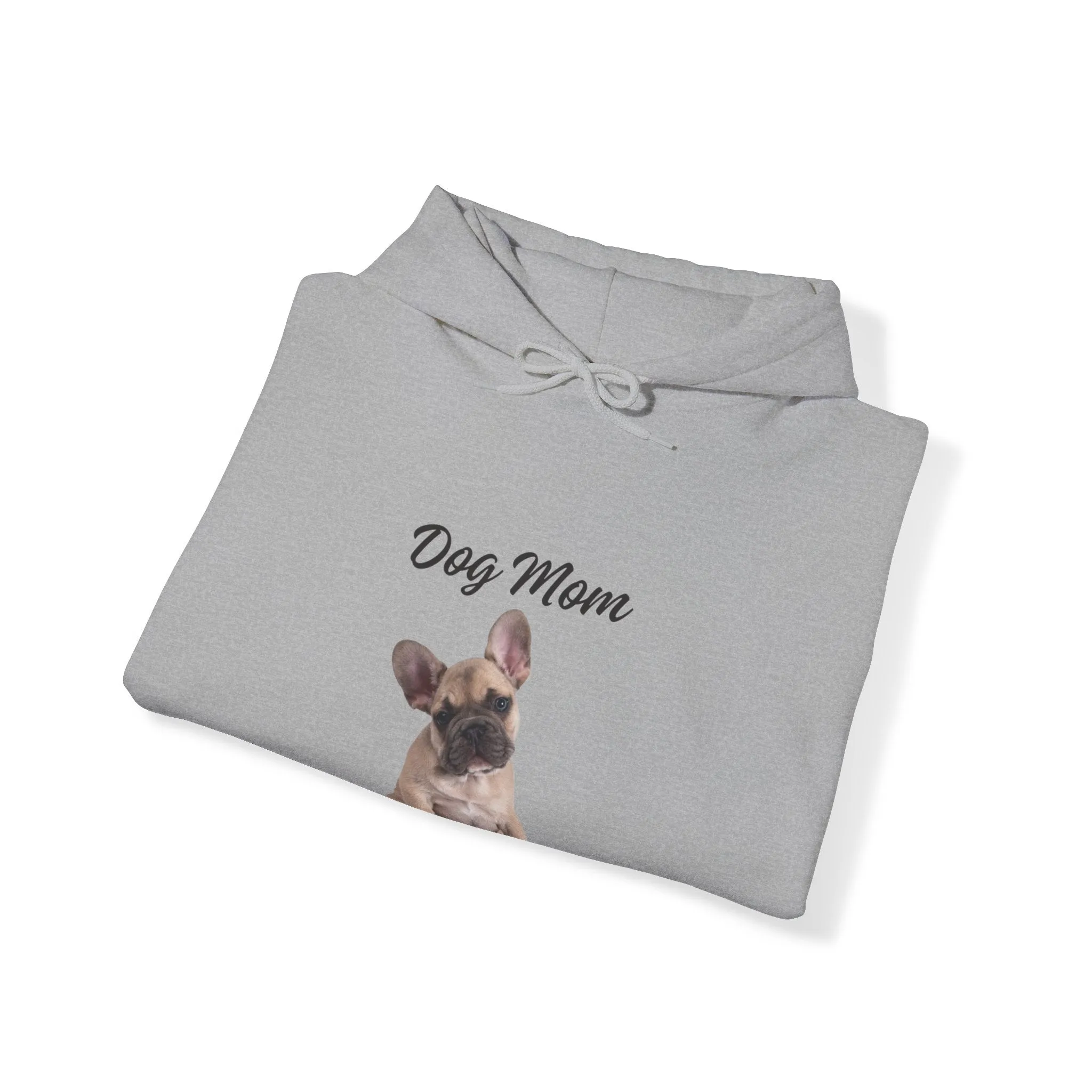 French Bulldog Dog Mom Hoodie, Cotton Pullover Sweatshirt