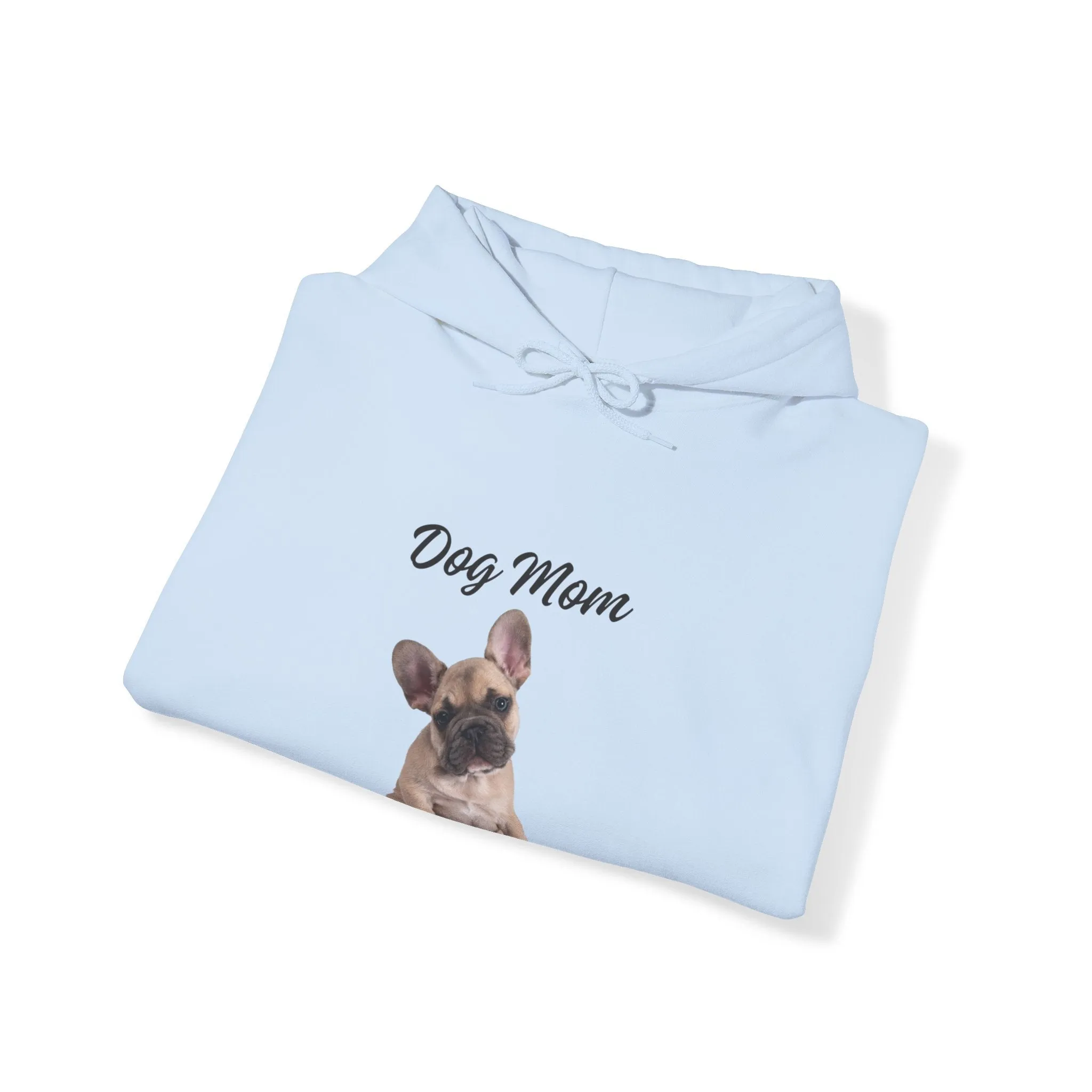 French Bulldog Dog Mom Hoodie, Cotton Pullover Sweatshirt