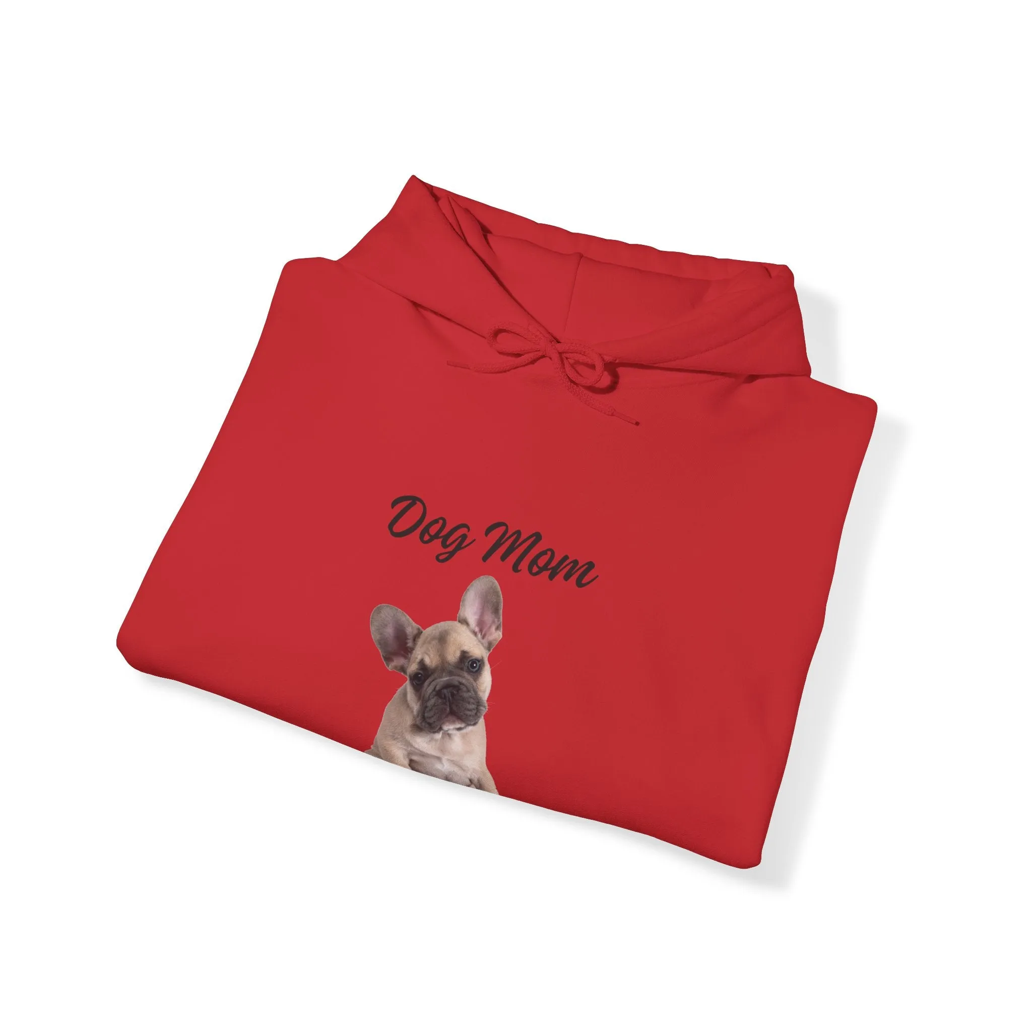 French Bulldog Dog Mom Hoodie, Cotton Pullover Sweatshirt