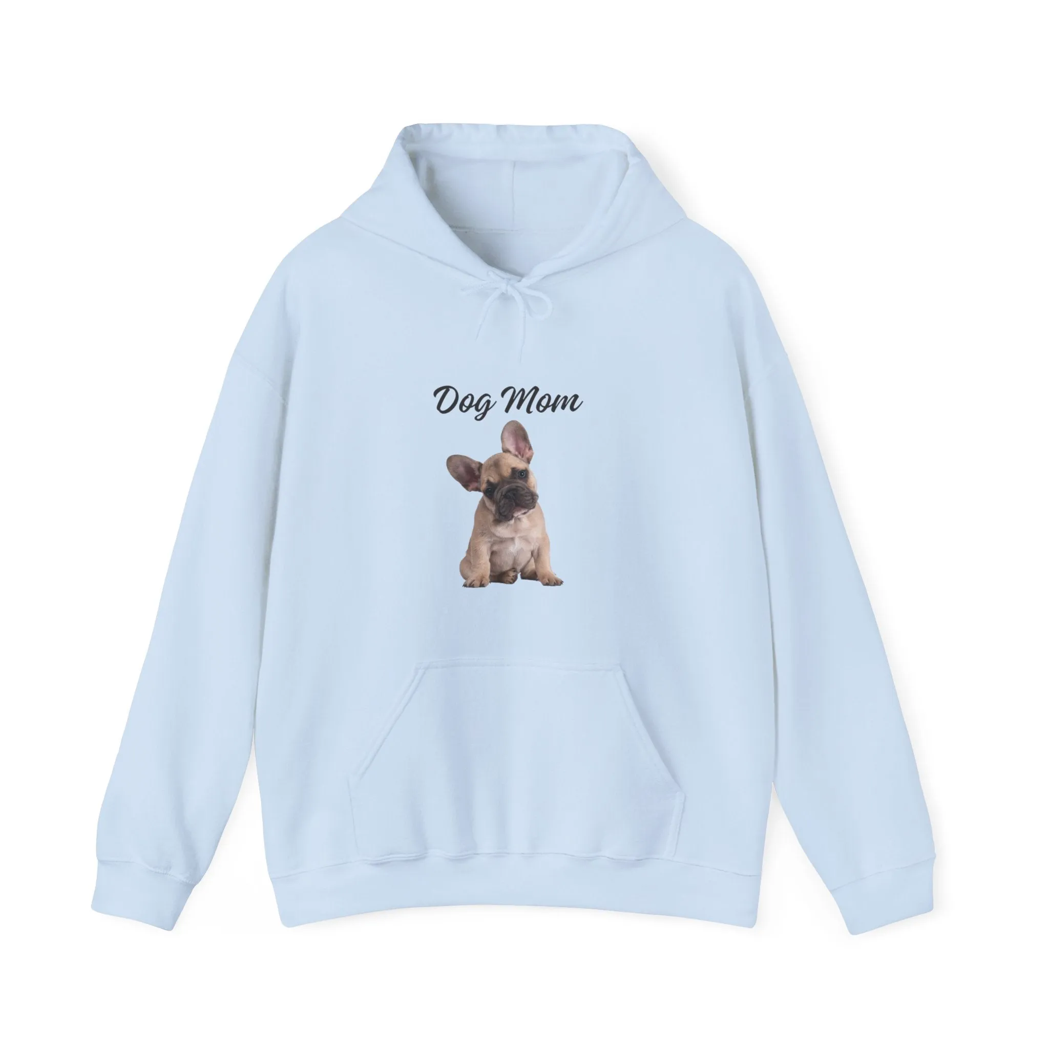 French Bulldog Dog Mom Hoodie, Cotton Pullover Sweatshirt