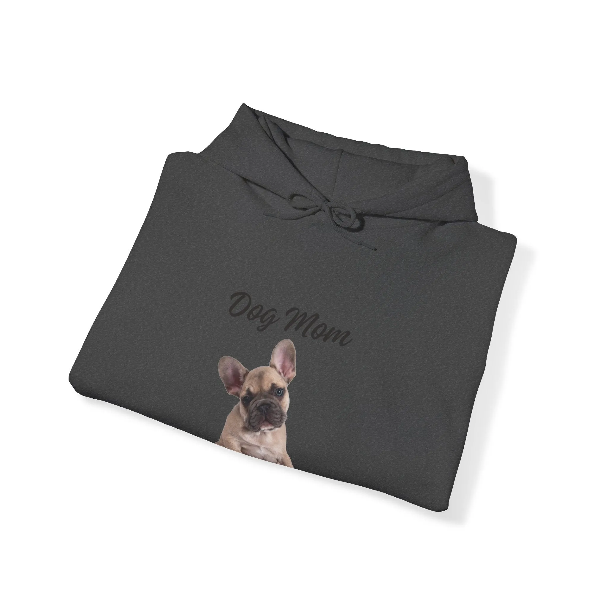 French Bulldog Dog Mom Hoodie, Cotton Pullover Sweatshirt