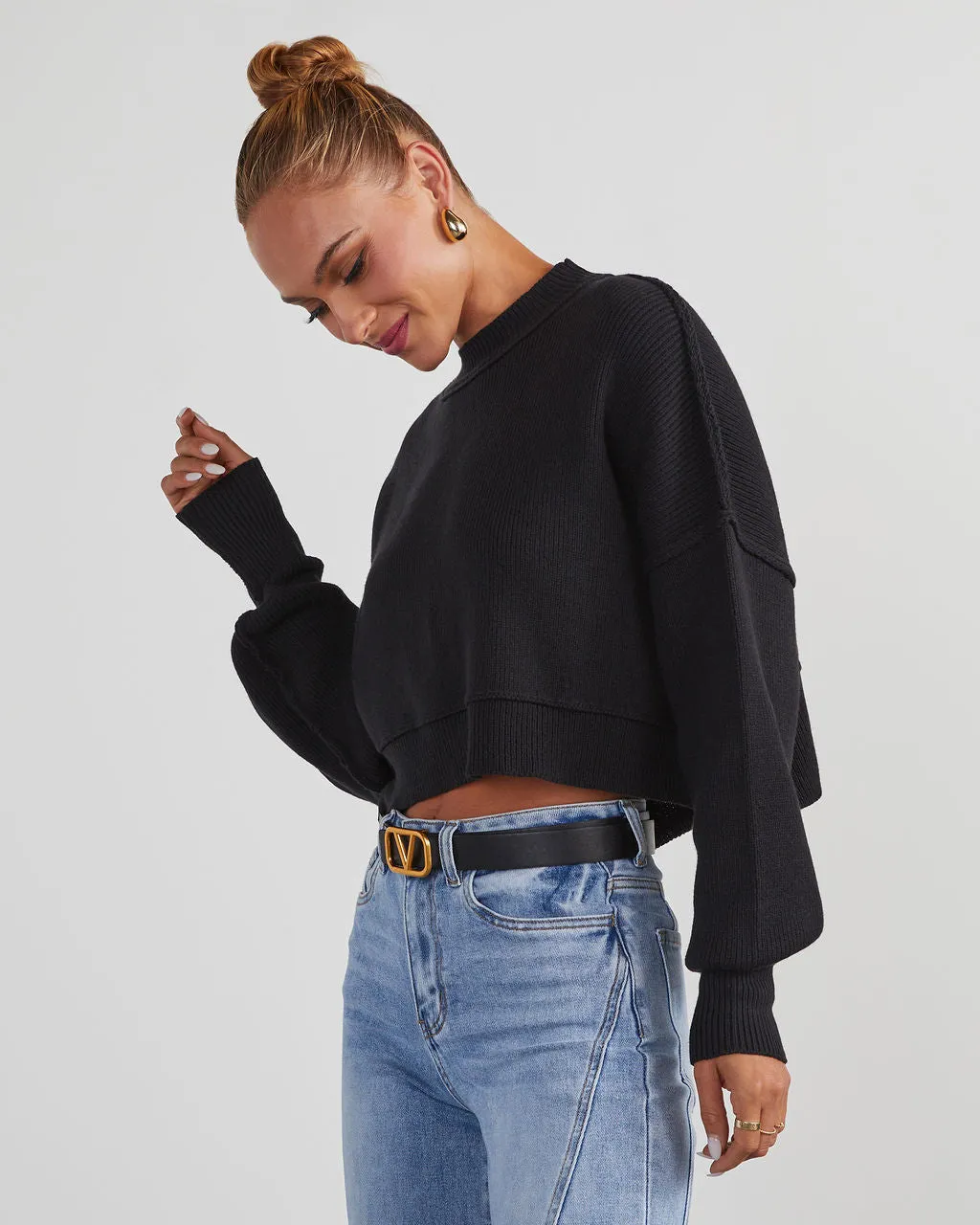 Girls Day Out Cropped Pullover Sweater