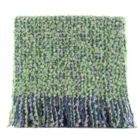 Green Irish Lambswool Woven Scarf