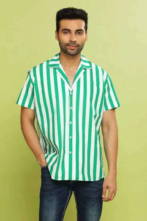 GREEN PATTERN SHIRT