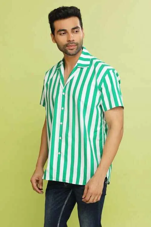 GREEN PATTERN SHIRT