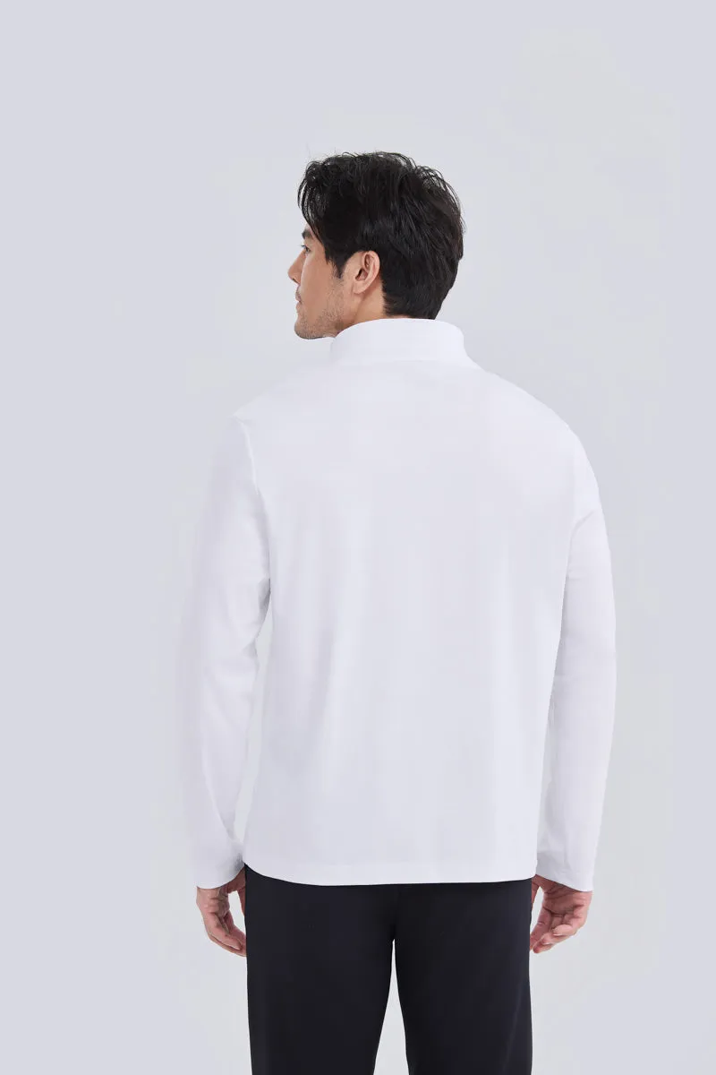 HeatGuard Mock Neck Long Sleeve T-Shirt | White WH001Z