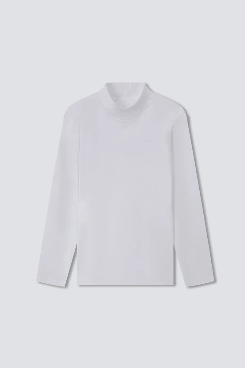 HeatGuard Mock Neck Long Sleeve T-Shirt | White WH001Z