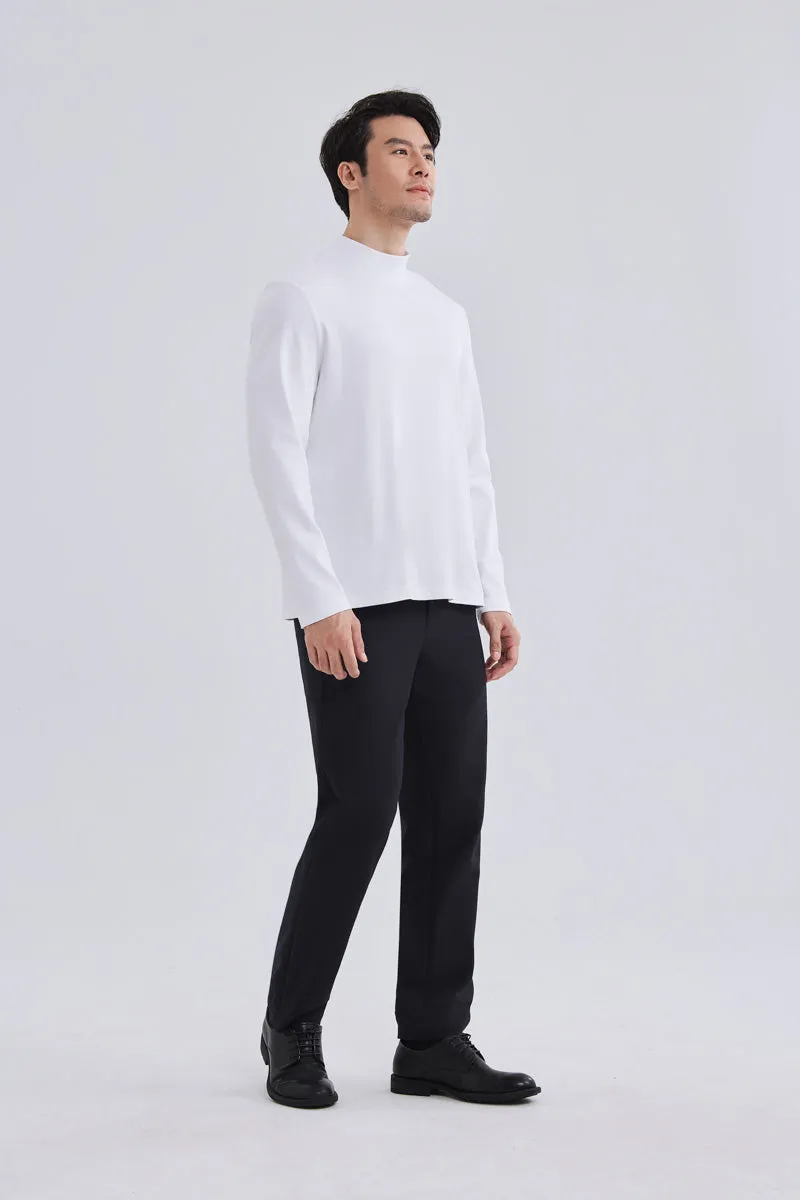 HeatGuard Mock Neck Long Sleeve T-Shirt | White WH001Z