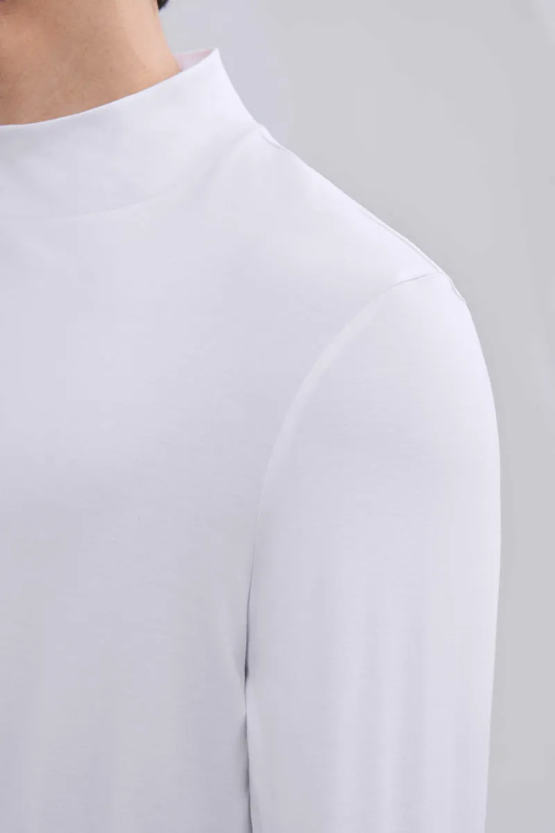 HeatGuard Mock Neck Long Sleeve T-Shirt | White WH001Z