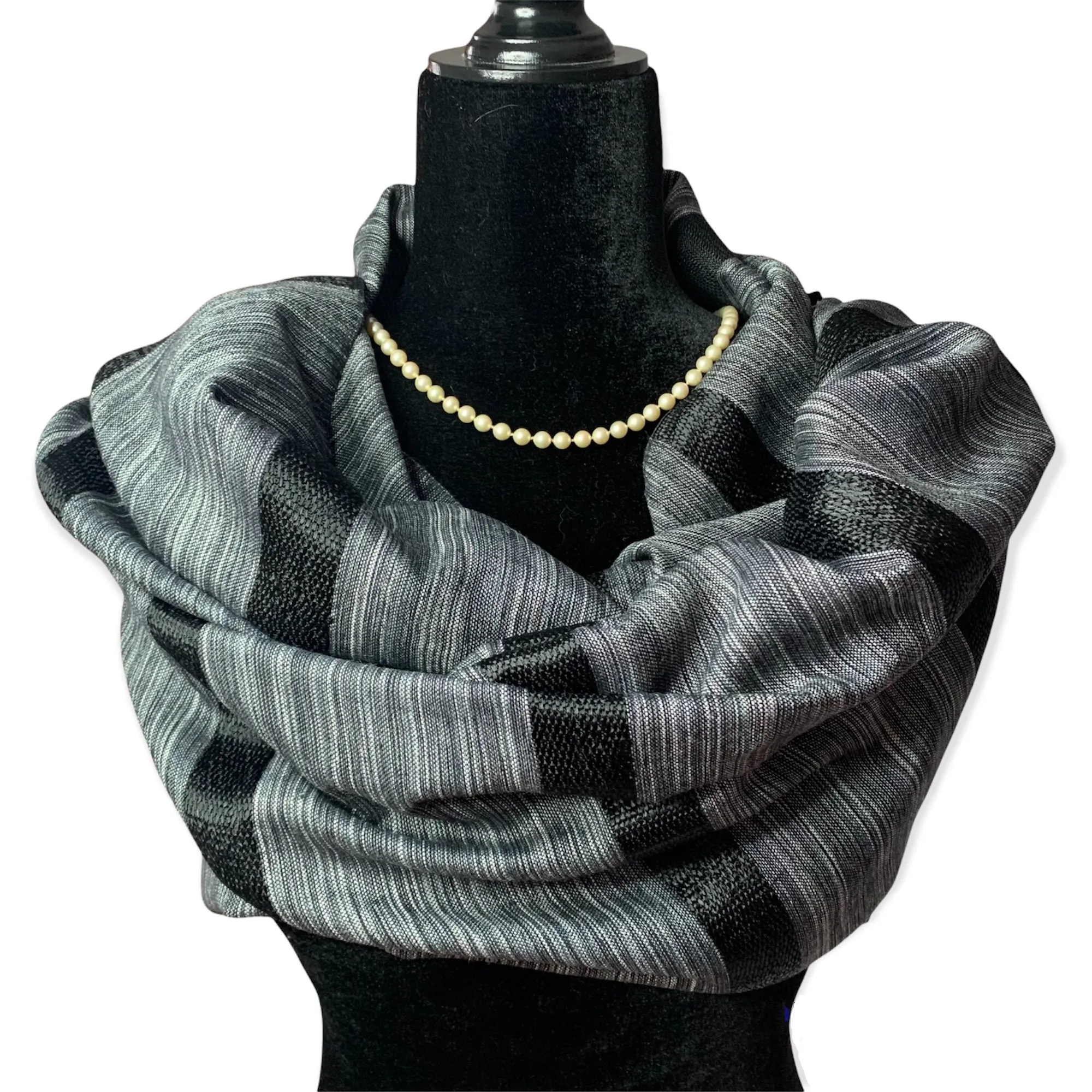 Helyat Handwoven Scarf - Shades of Gray