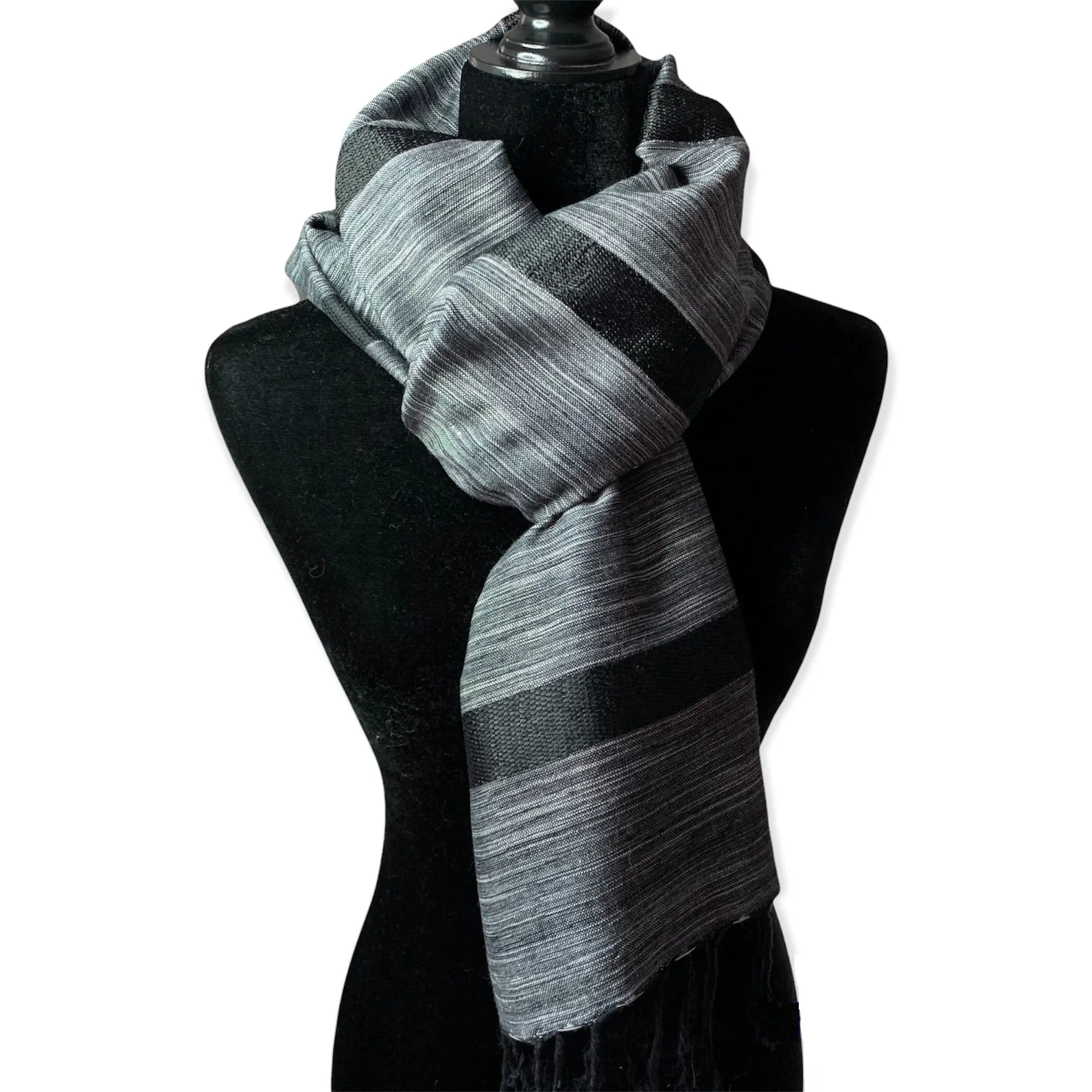 Helyat Handwoven Scarf - Shades of Gray