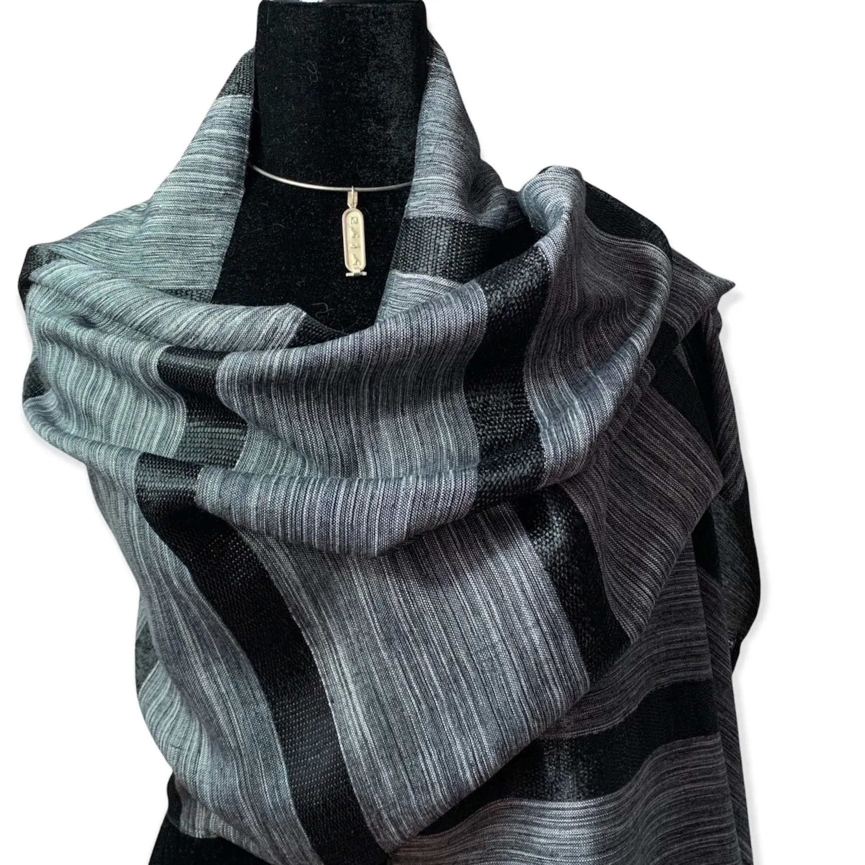 Helyat Handwoven Scarf - Shades of Gray