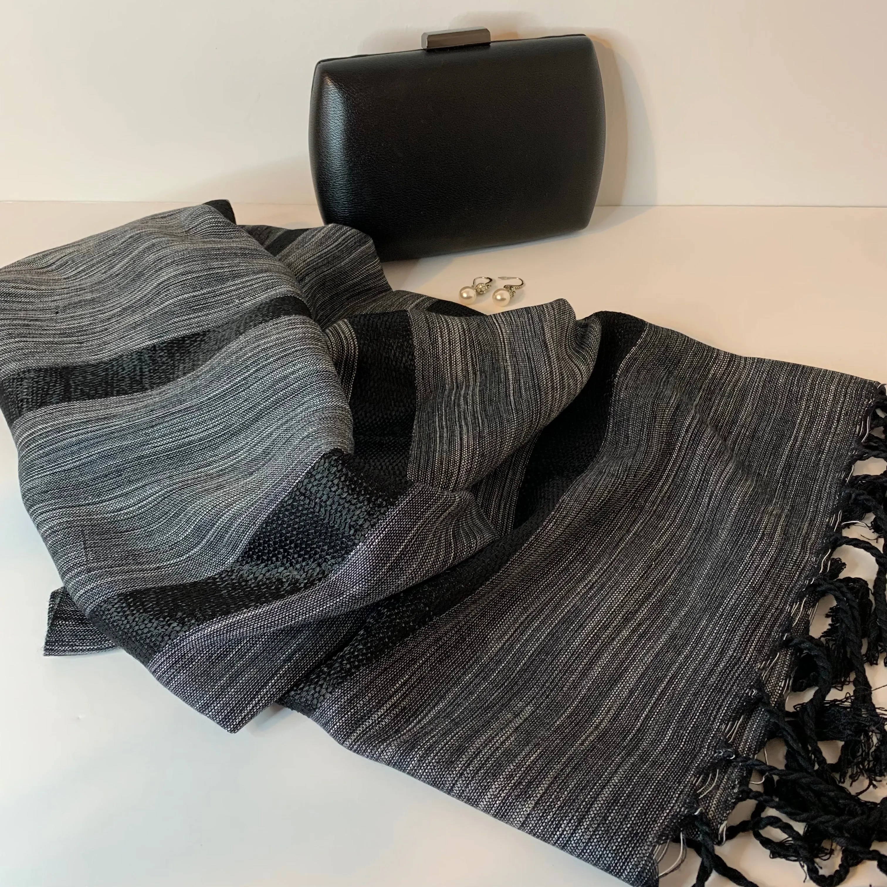 Helyat Handwoven Scarf - Shades of Gray