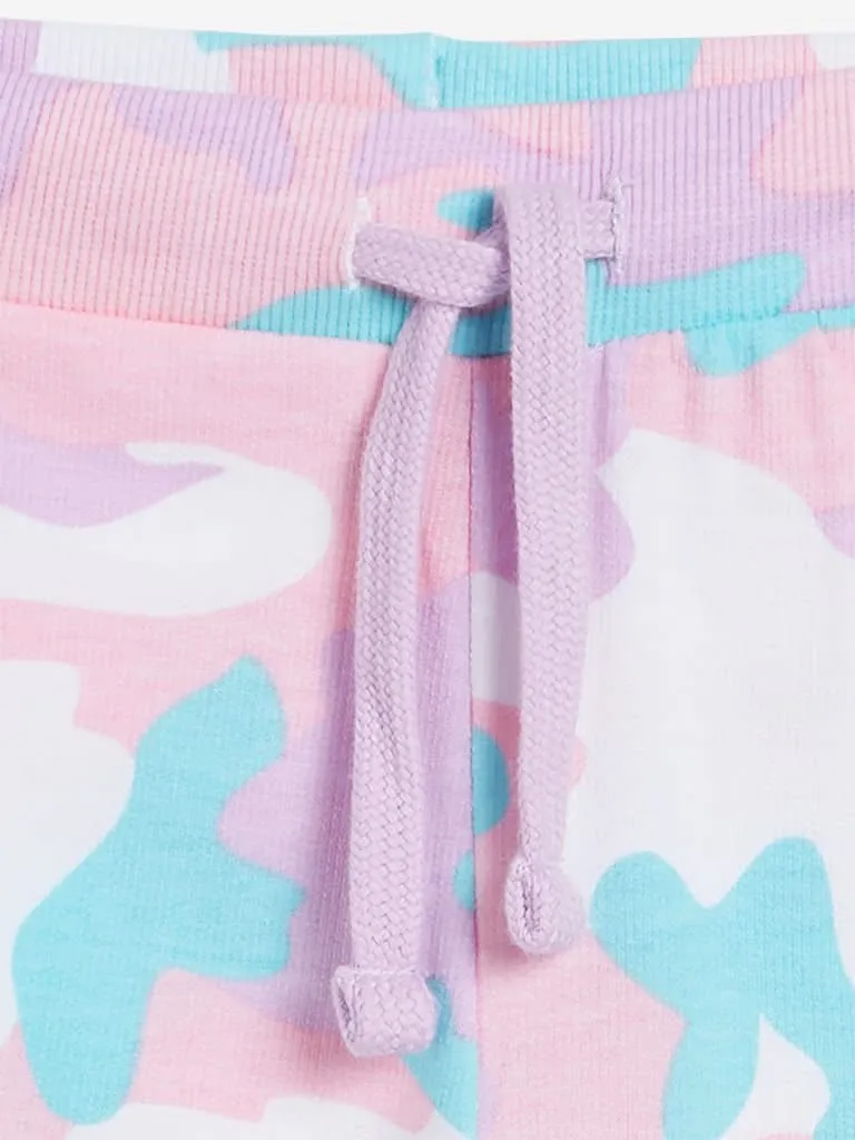 HOP Kids Lilac Camouflage Print Joggers