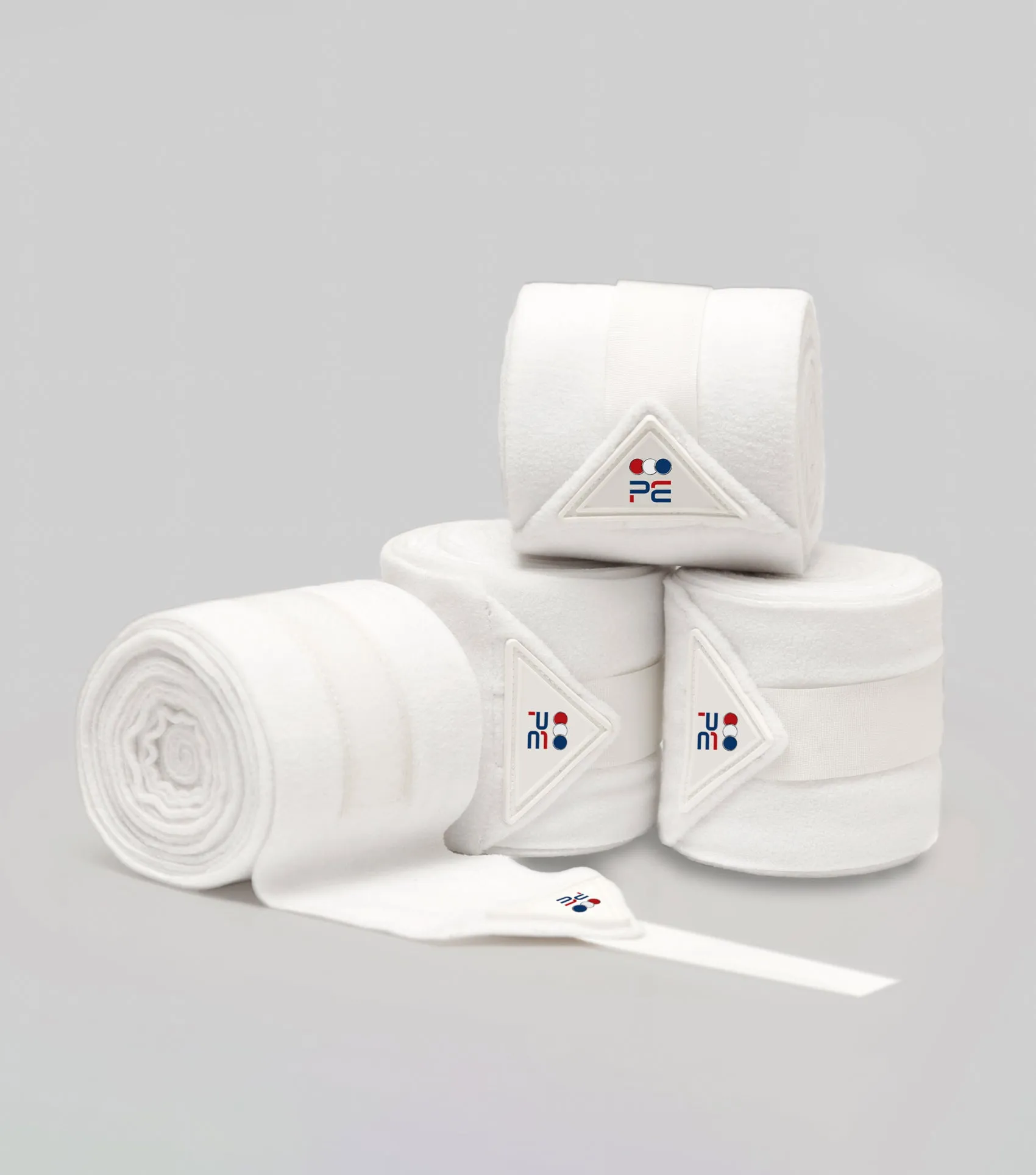 Horse Polo Fleece Bandages White