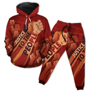 Justice To The People All-over Hoodie and Joggers Set