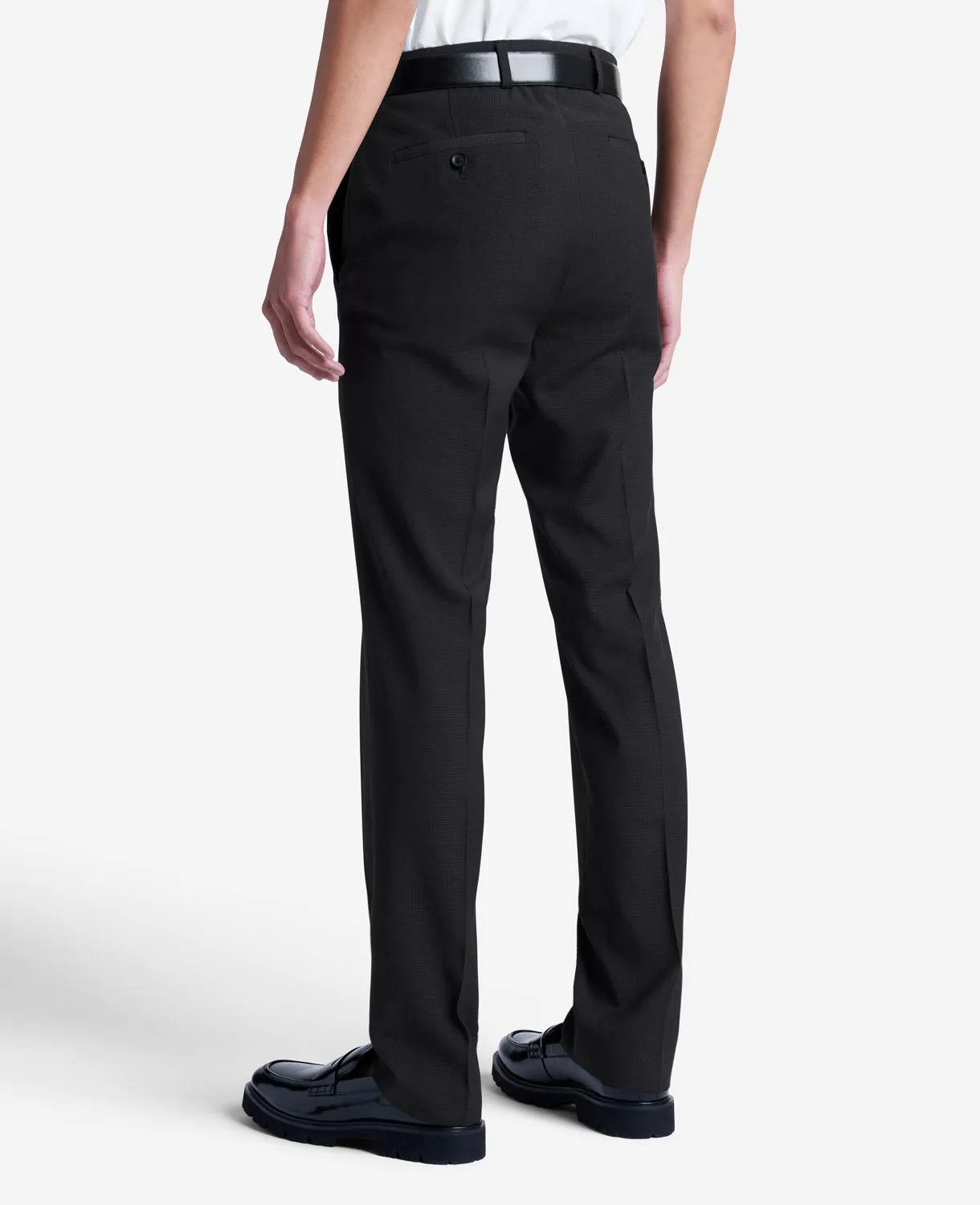 Kenneth Cole Reaction Stretch Mini Grid Slim-Fit TECHNI-COLE Dress Pant