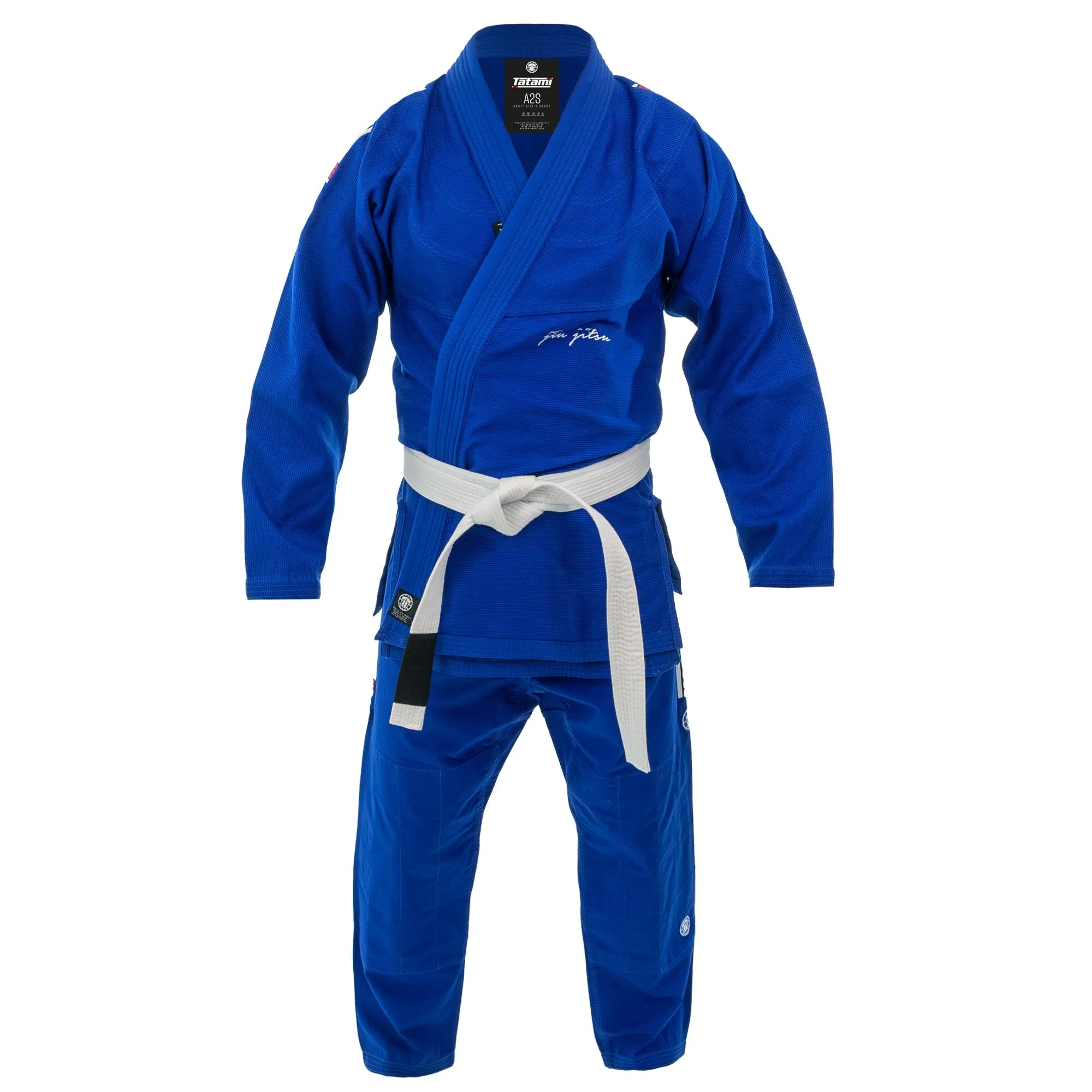 Kimono Brazilian Jiu Jitsu TATAMI Elements Superlite Gi - Albastru (Centura Alba Inclusa)