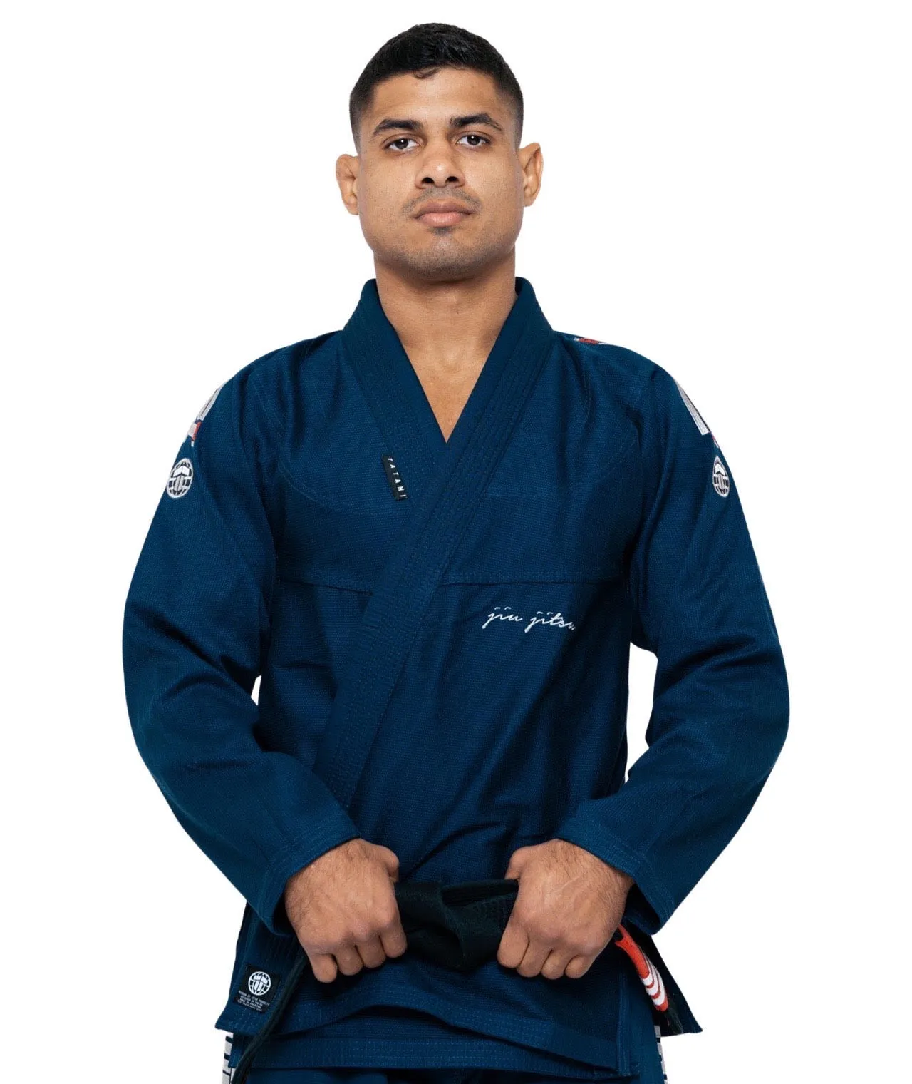 Kimono Brazilian Jiu Jitsu TATAMI Elements Superlite Gi - Albatru Inchis (Centura Alba Inclusa)