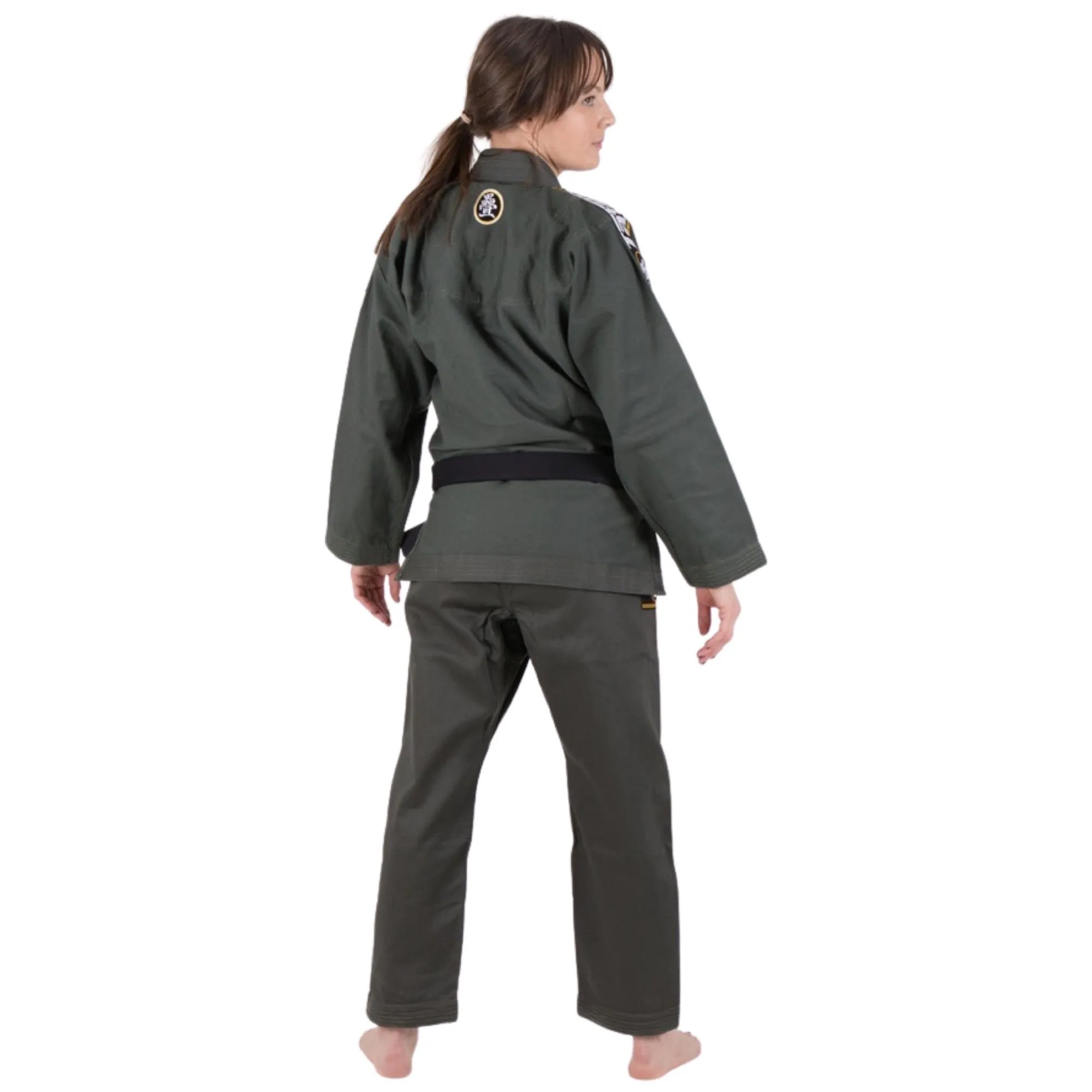 Kimono Femei Brazilian Jiu Jitsu TATAMI Nova Absolute Gi - Khaki (Centura Alba Inclusa)