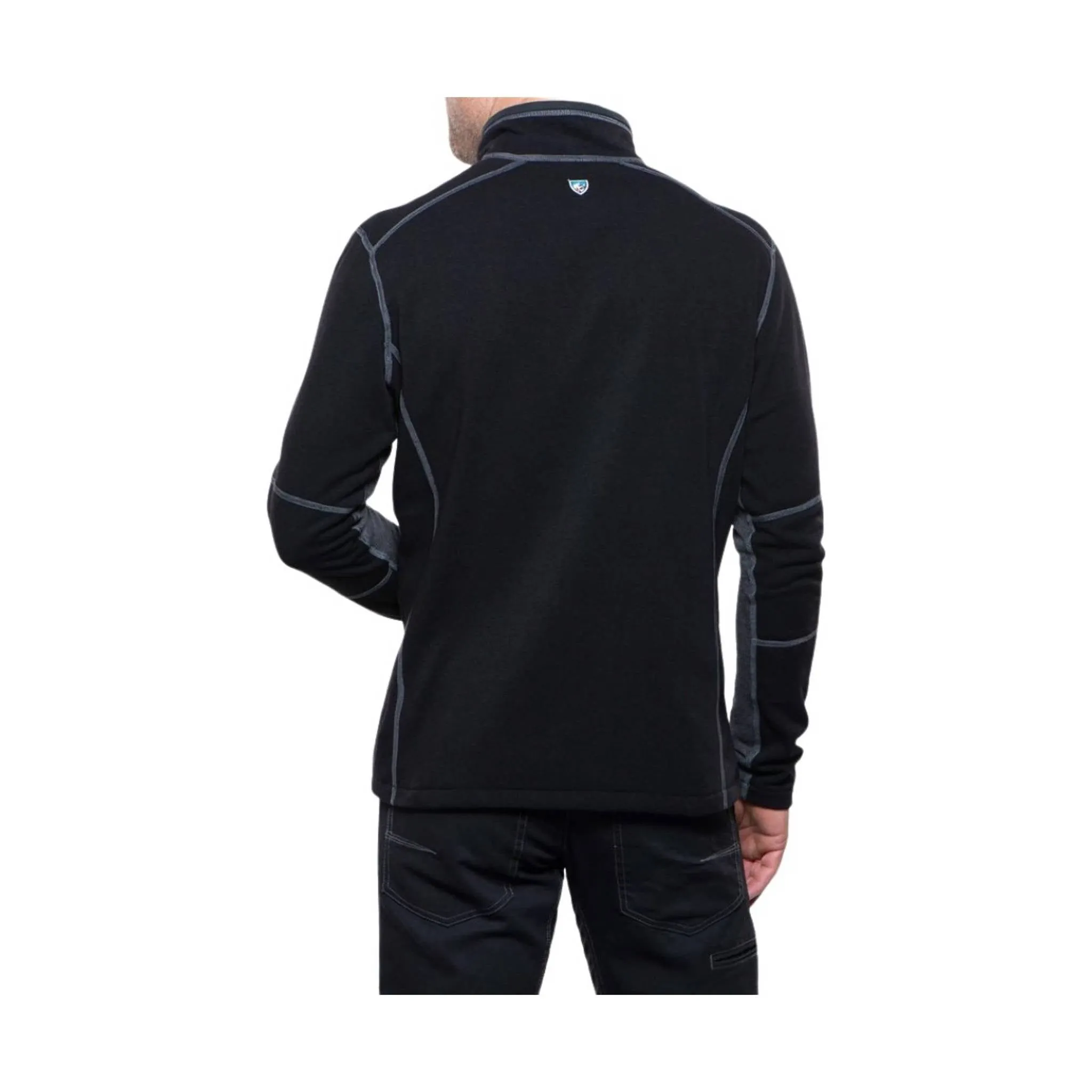 Kuhl Men's Revel Quarter-Zip Sweater - Black/Steel