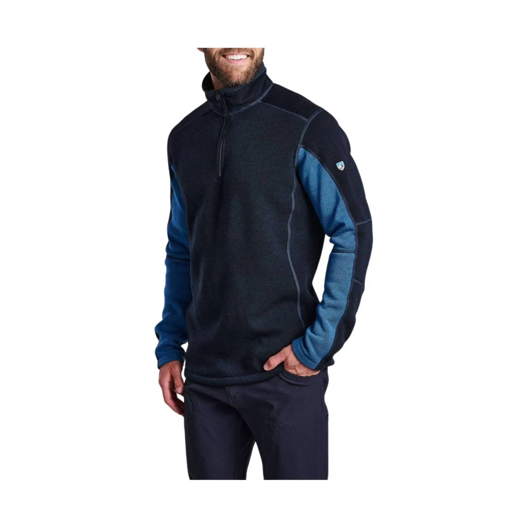 Kuhl Men's Revel Quarter Zip Sweater - Mutiny Blue / Kuhl Blue