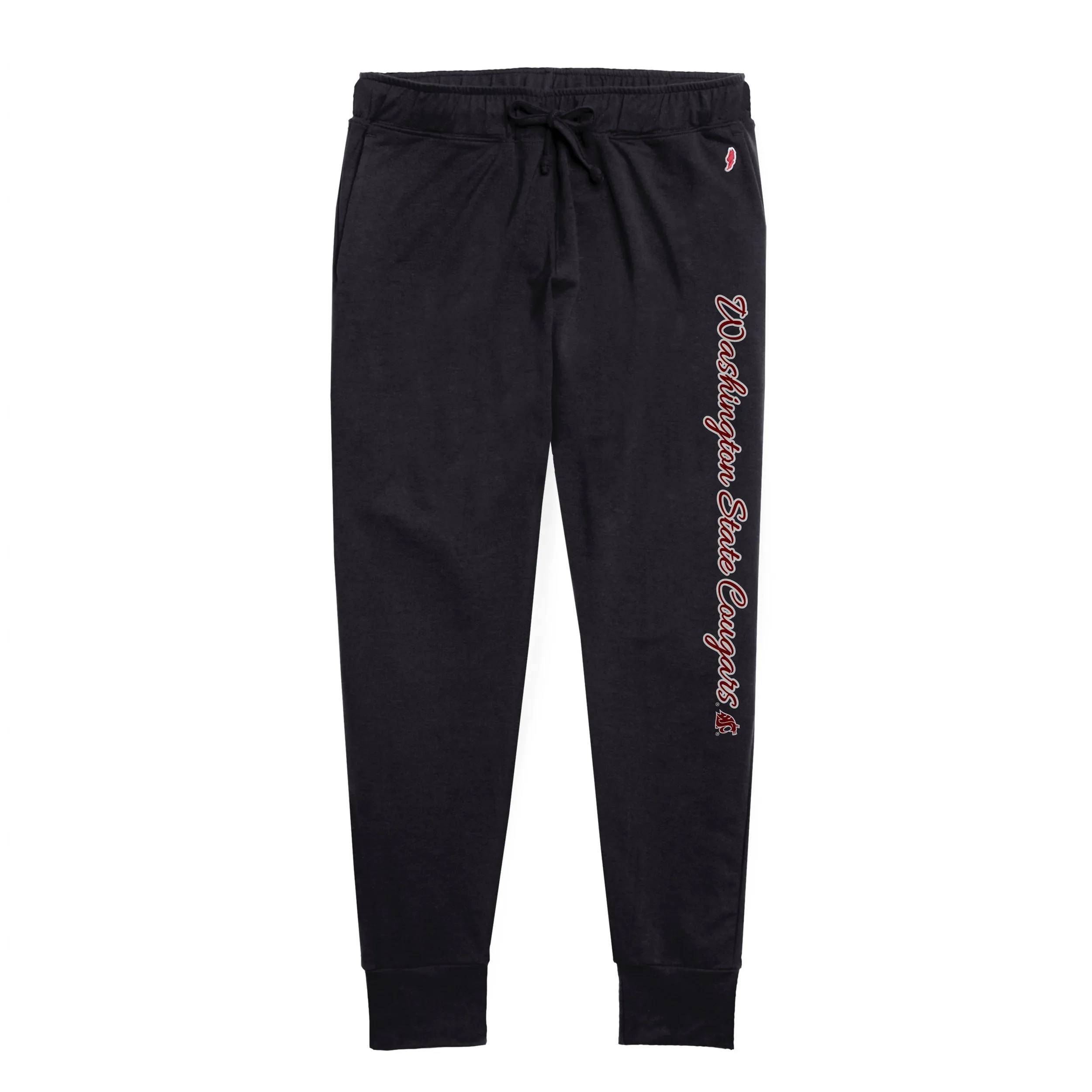 League Ladies Washington State Cougars Black Script Joggers