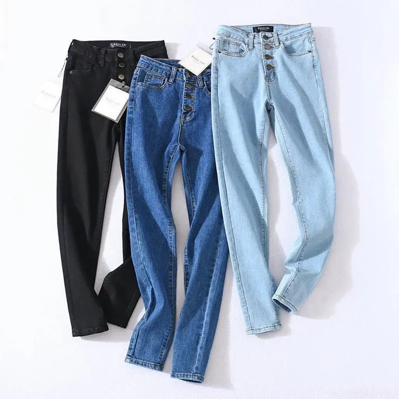 Lily Button Up High Waist Women's Jeans