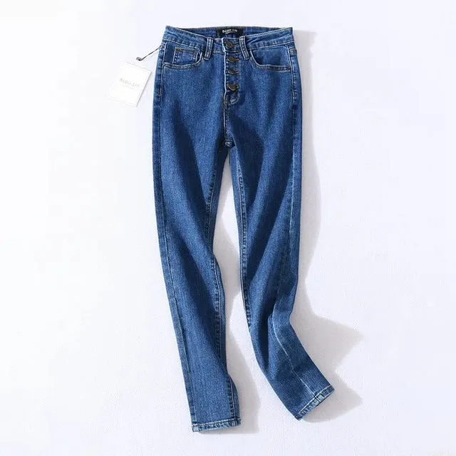 Lily Button Up High Waist Women's Jeans