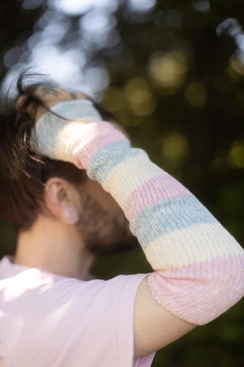 Marled Cotton Candy Stripes Warmers