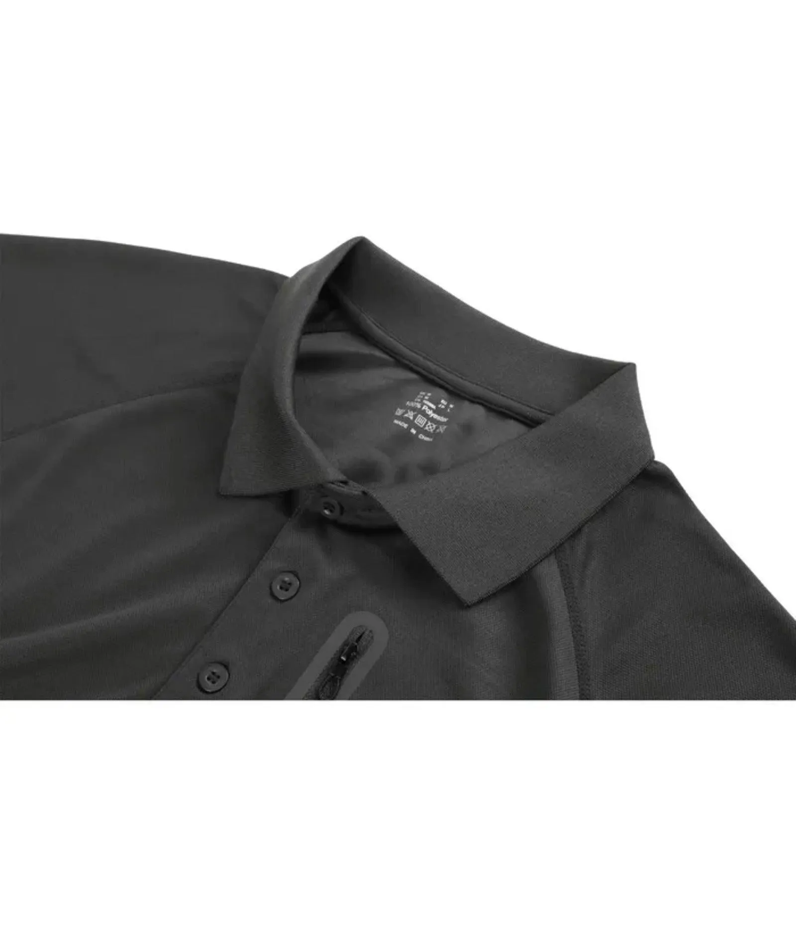 Men's Button Up Zip Pocket Polo Shirt-ZPK000811