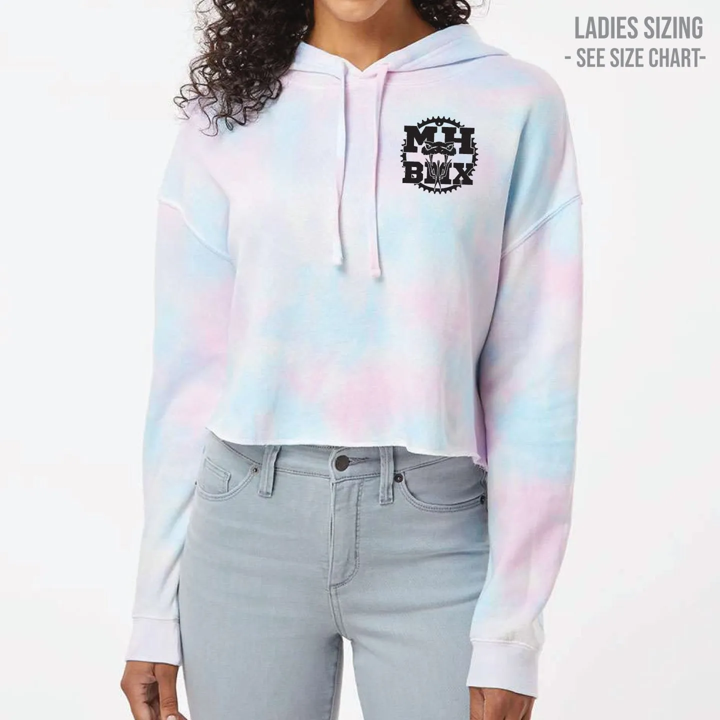 MH BMX Ladies Cropped Premium Hoodie (BMXT001-AFX64CRP)