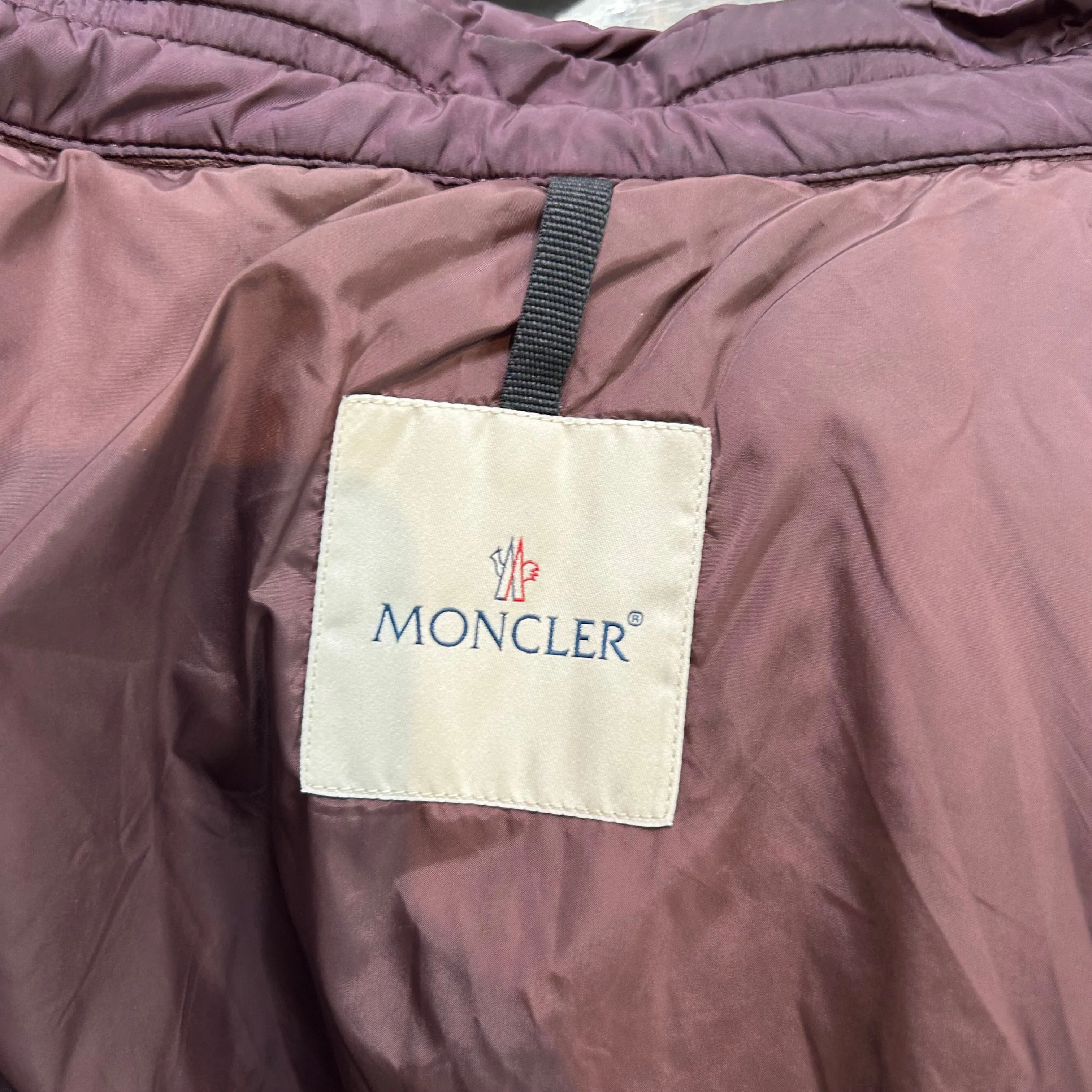 Moncler Aubergine Quilted Crozant Puffer Coat XS/S