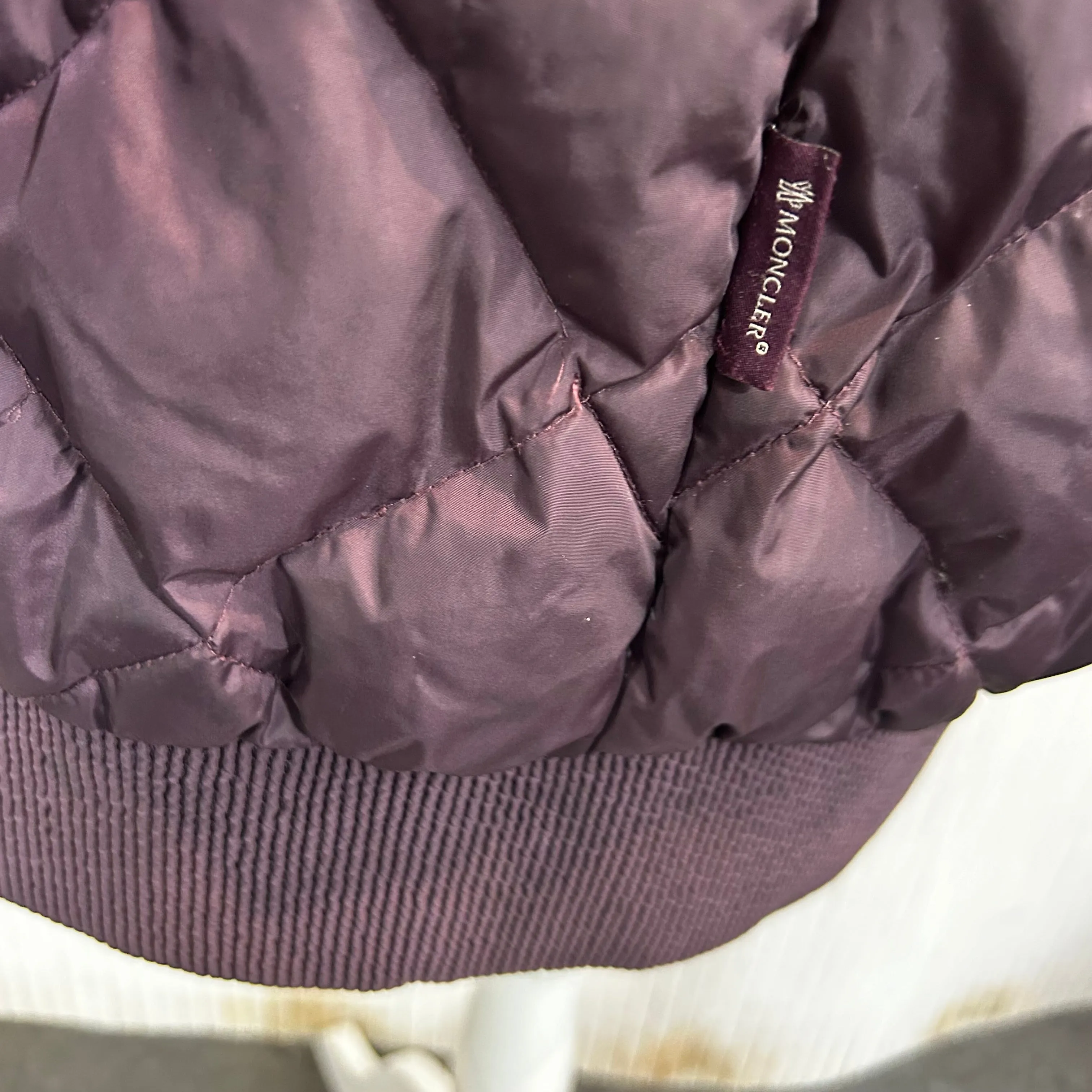 Moncler Aubergine Quilted Crozant Puffer Coat XS/S