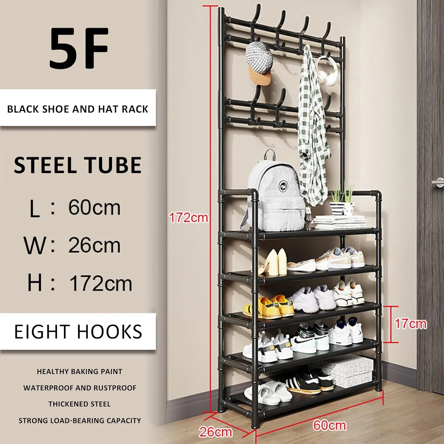 Multifunctional Coat & Shoes Rack