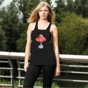 Mushroom Women's Loose Racerback Tank Top