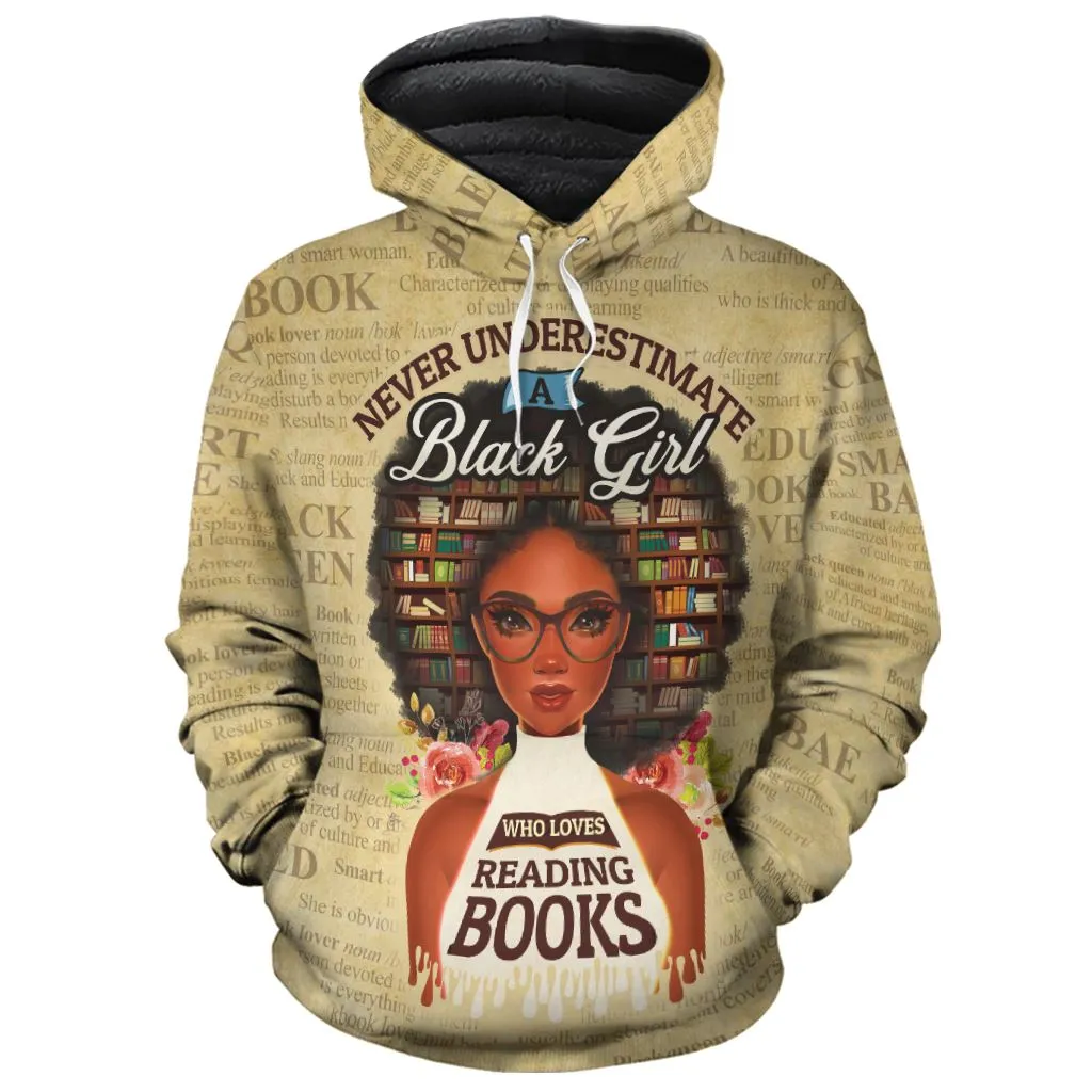 Never Underestimate A Book Lover Premium Hoodie