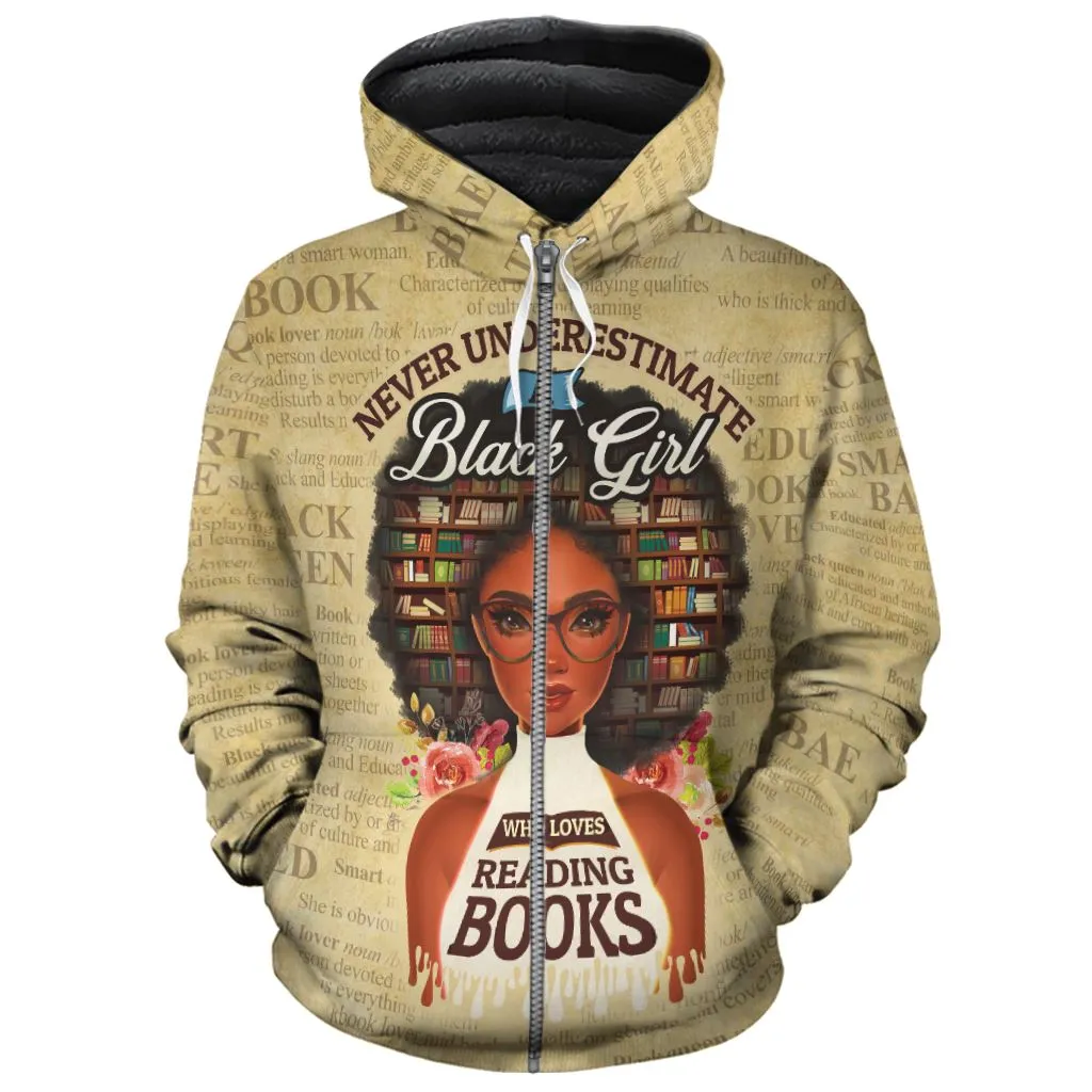 Never Underestimate A Book Lover Premium Hoodie