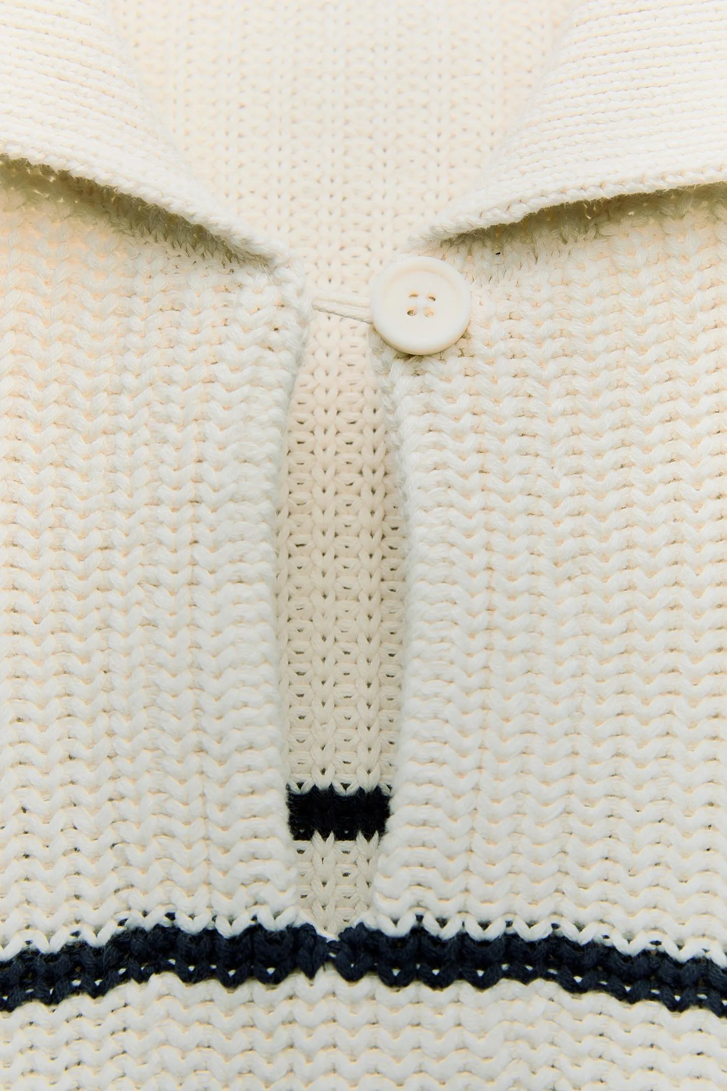 Old Money Oversized Knit Polo Woolen Sweater