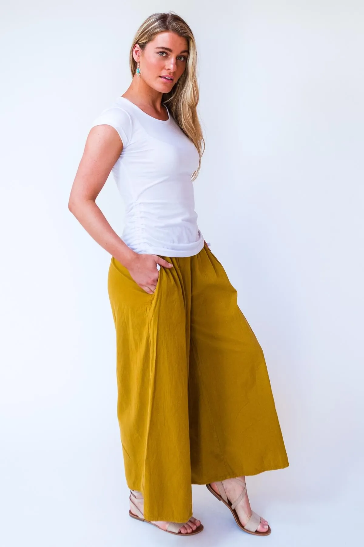 Palazzo Pants - Mustard