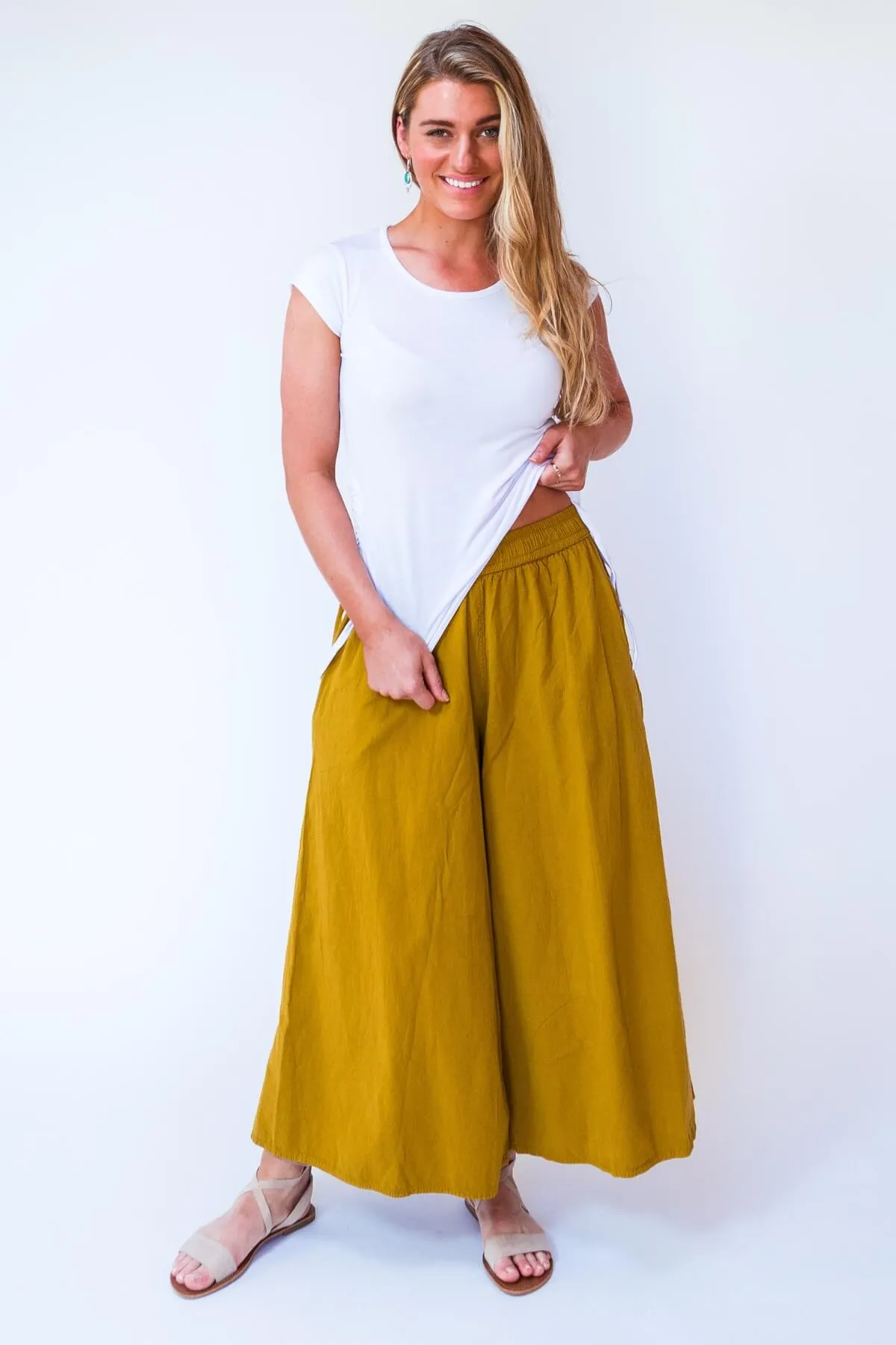 Palazzo Pants - Mustard