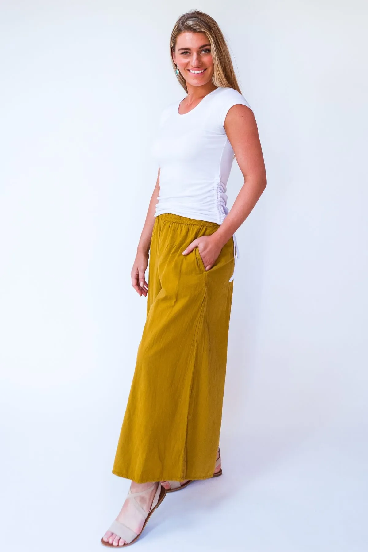 Palazzo Pants - Mustard