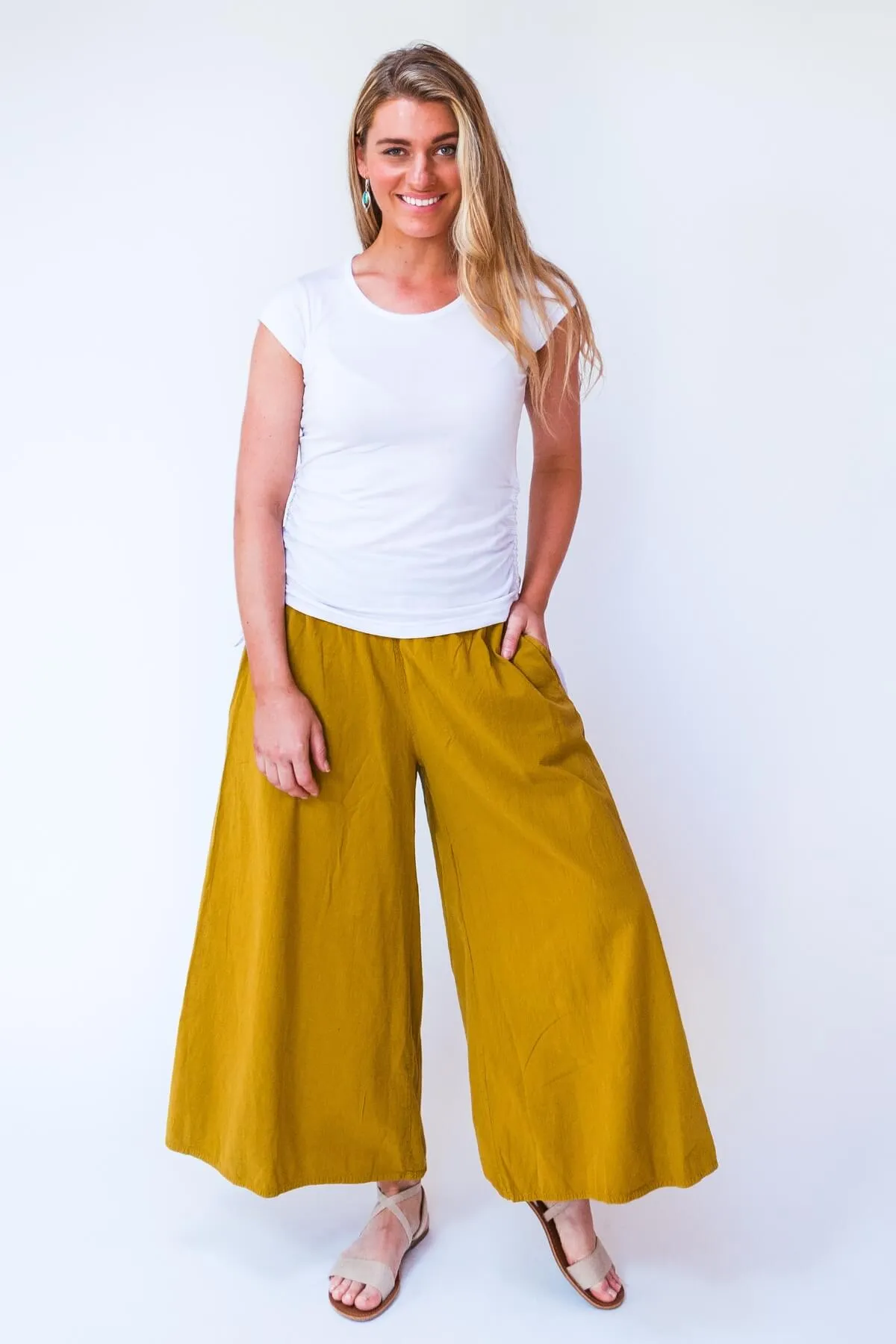 Palazzo Pants - Mustard