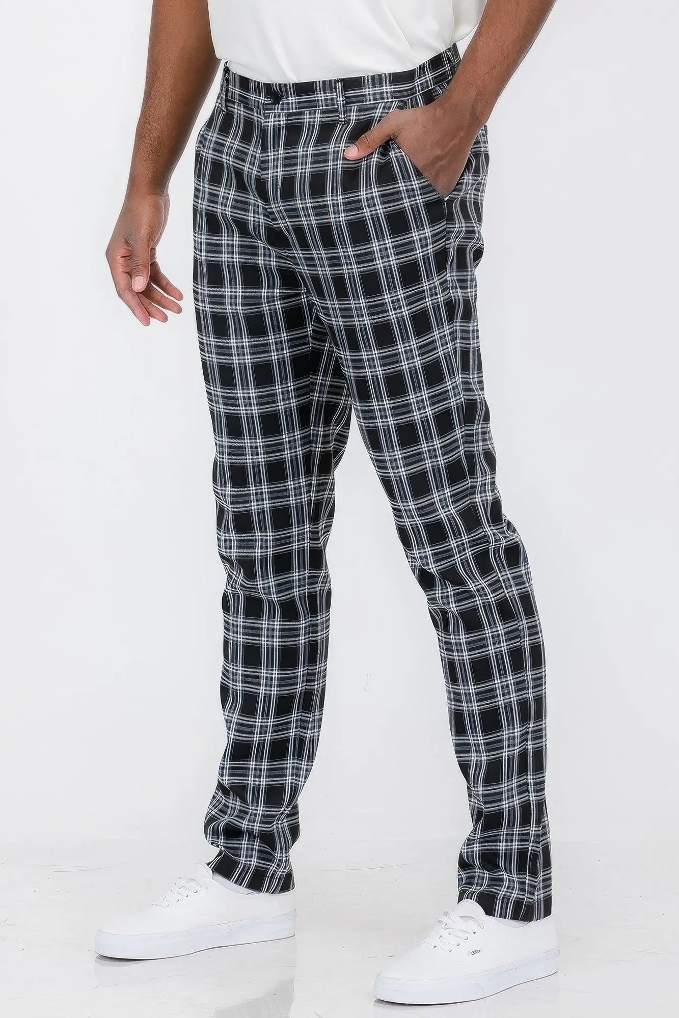 Plaid Trouser Pants for Men