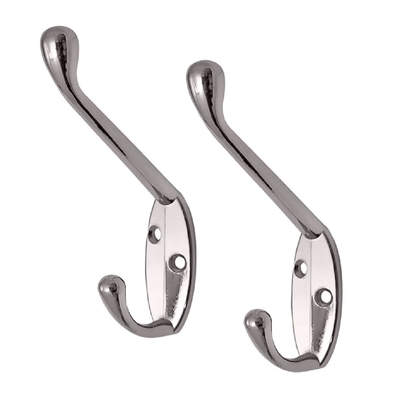 Polished Chrome Double Hat & Coat Hooks