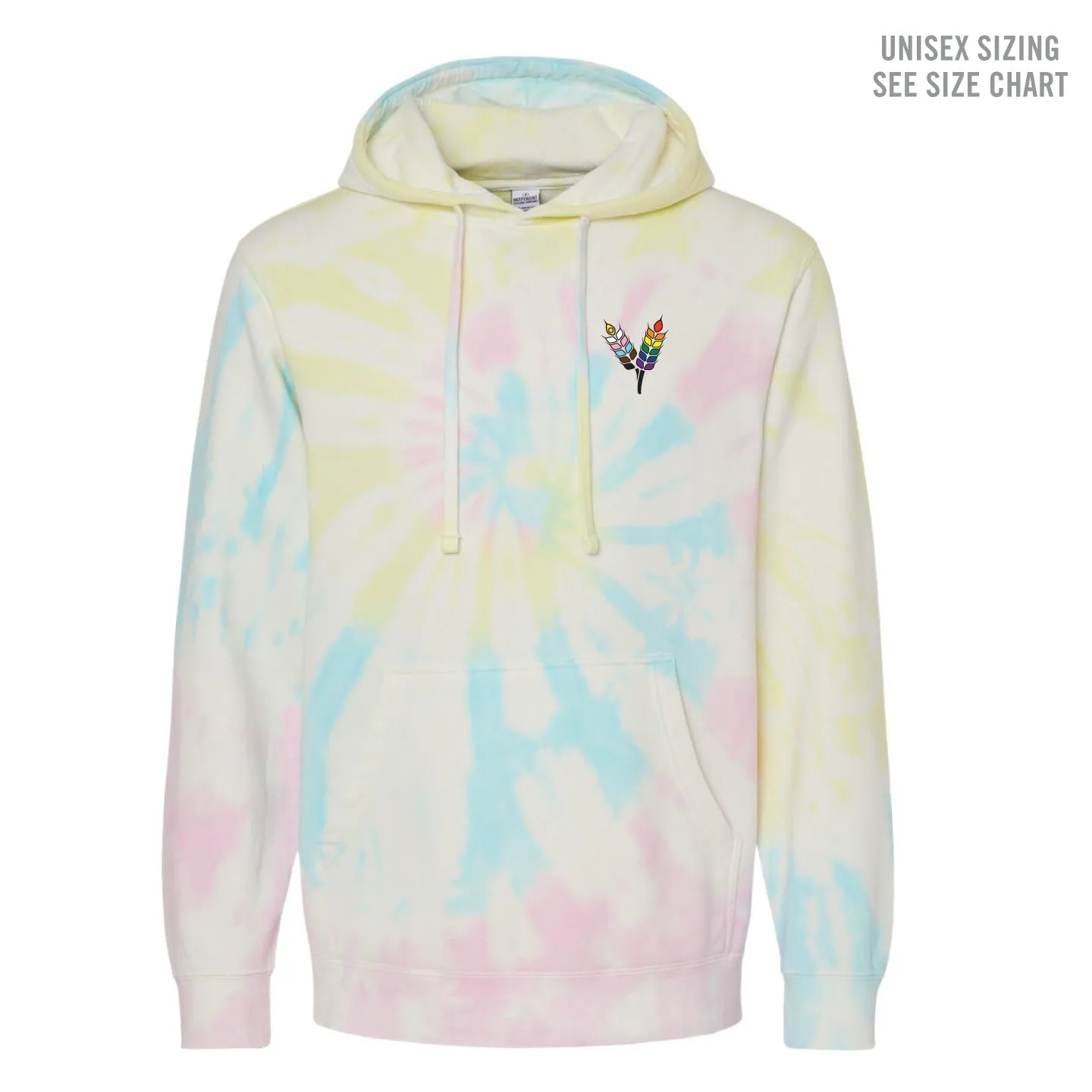 Prairie Pride Guild Small Icon Unisex Tie Dye Hoodie (PPGT001-PRM4500TD)