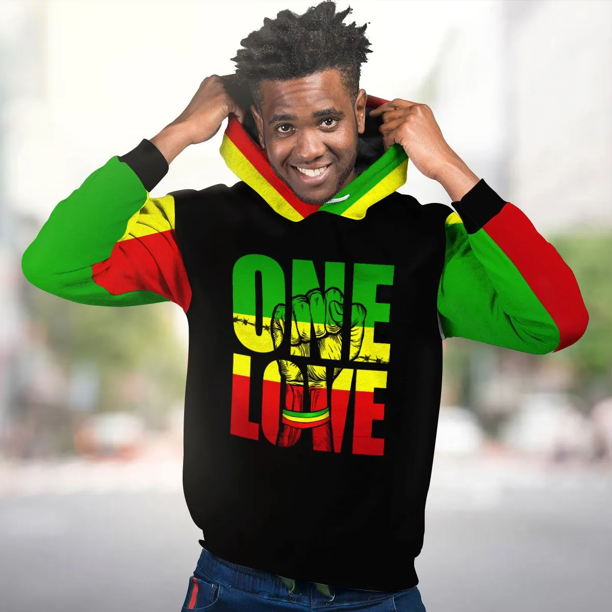 Reggae One Love Premium Hoodie