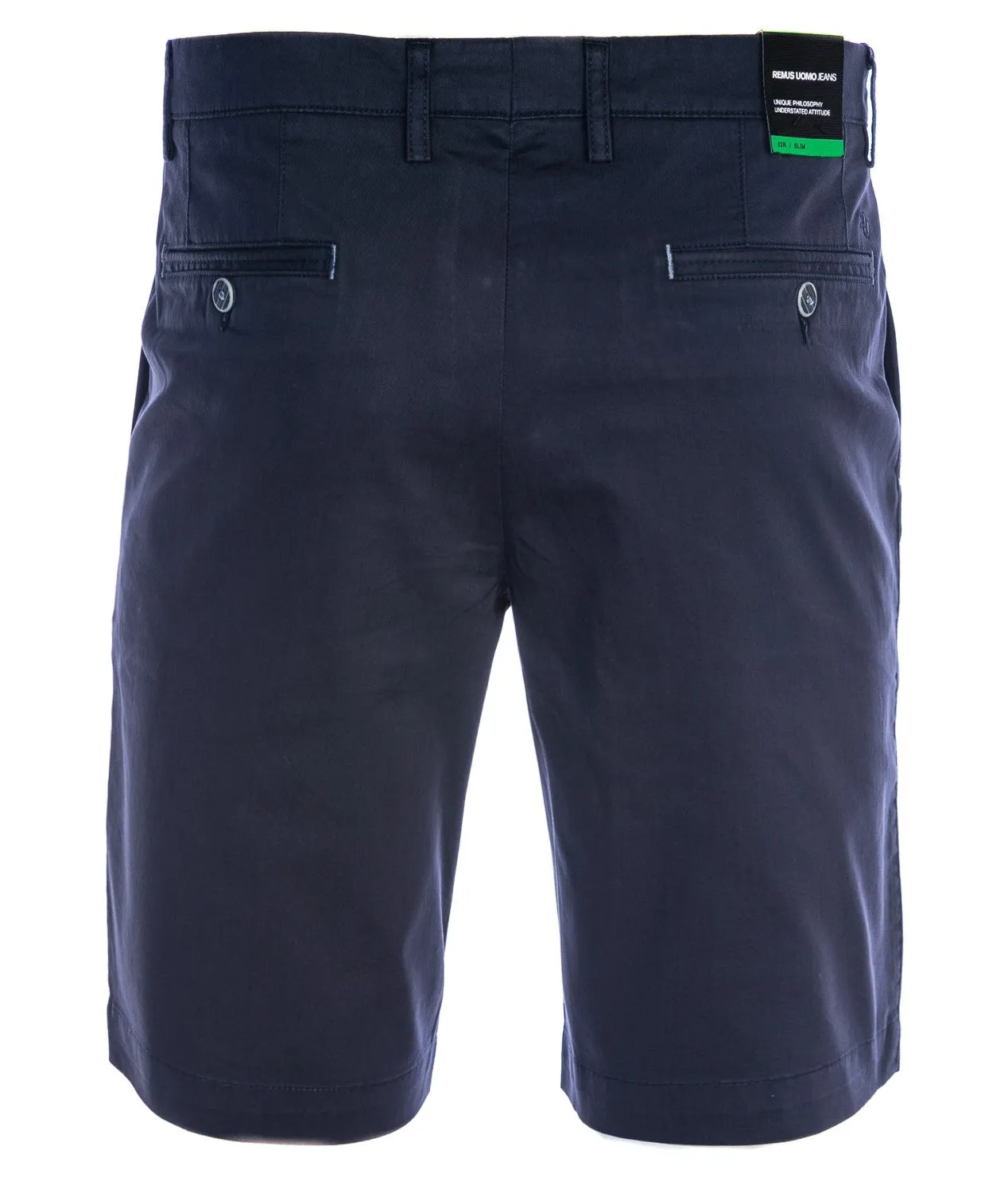 Remus Uomo Cotton Stretch Short in Navy