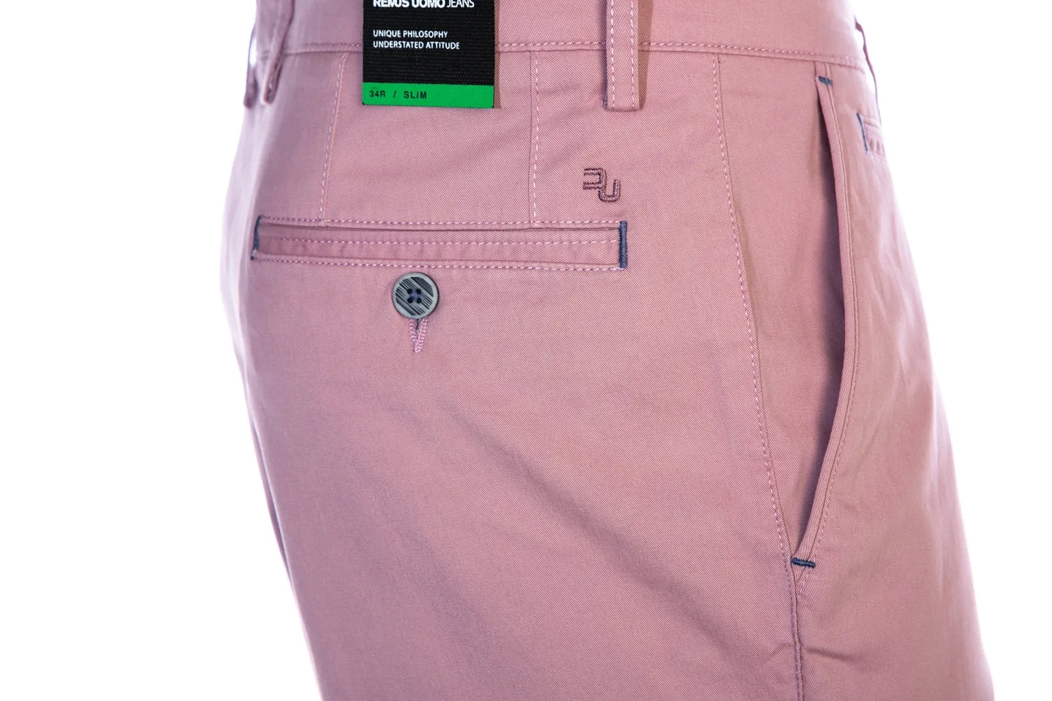 Remus Uomo Cotton Stretch Short in Pink